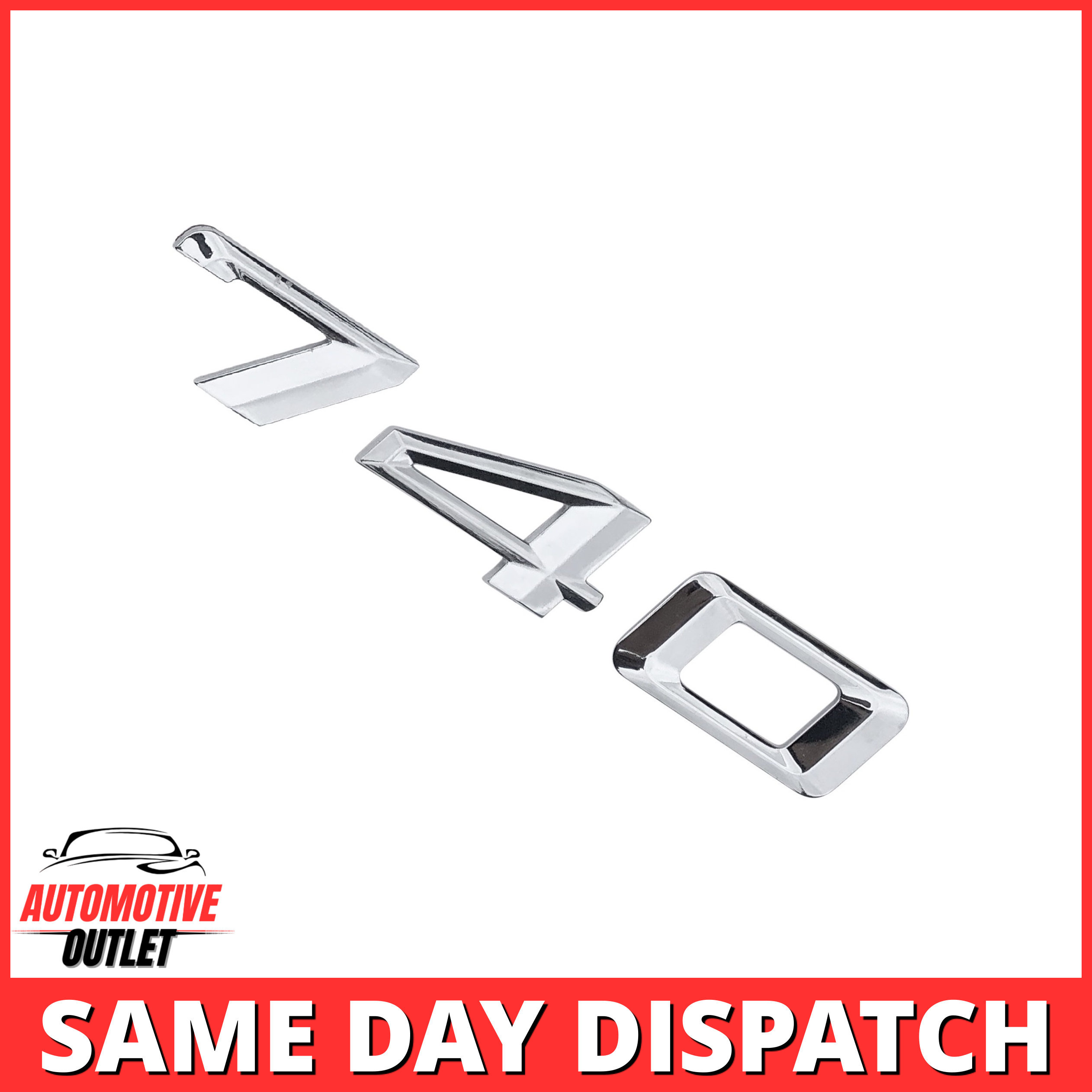 740-CH Lettering Rear Boot Lid Trunk Badge Emblem For BMW 7 Series, Chrome