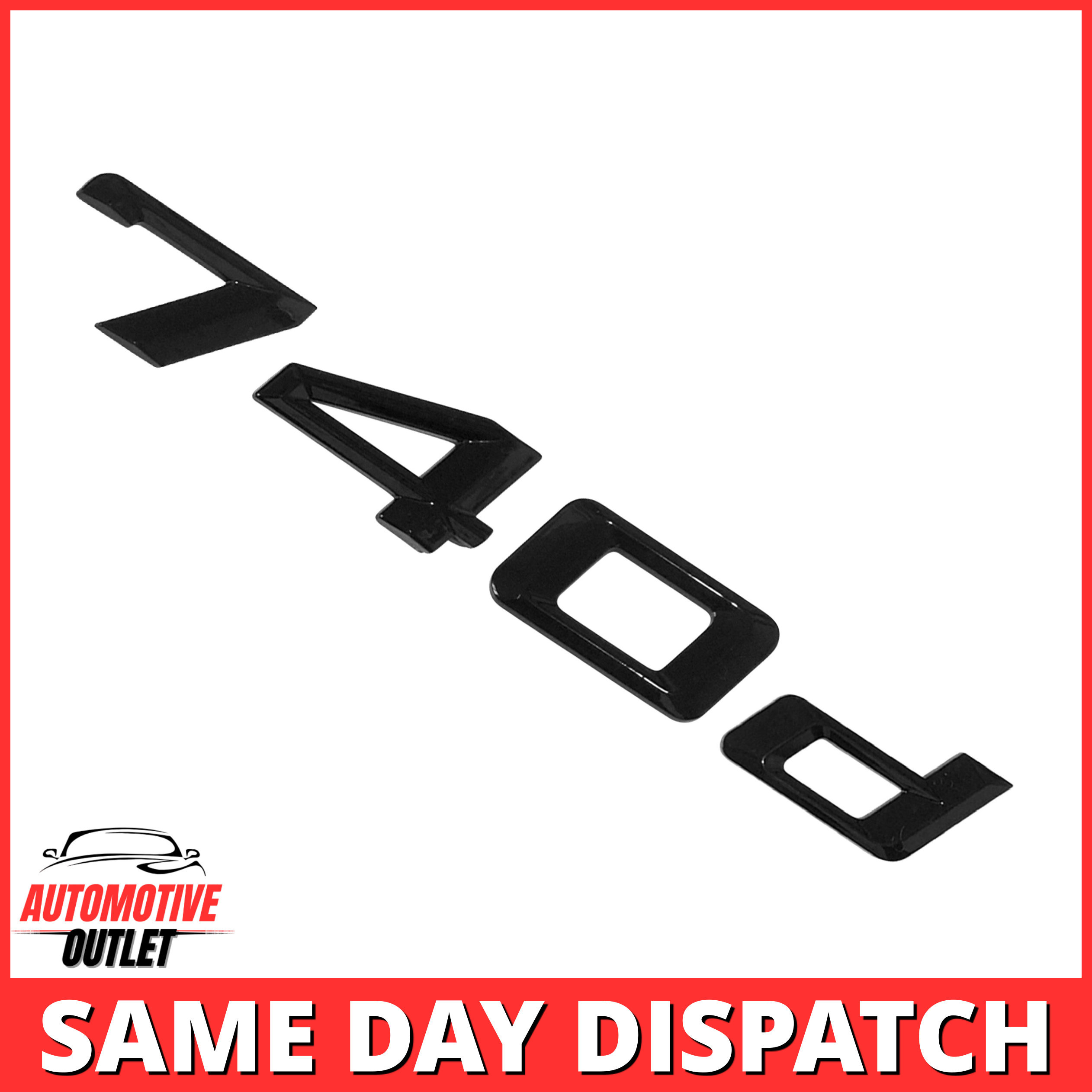 740d-GB Lettering Rear Boot Lid Trunk Badge Emblem For BMW 7 Series, Gloss Black