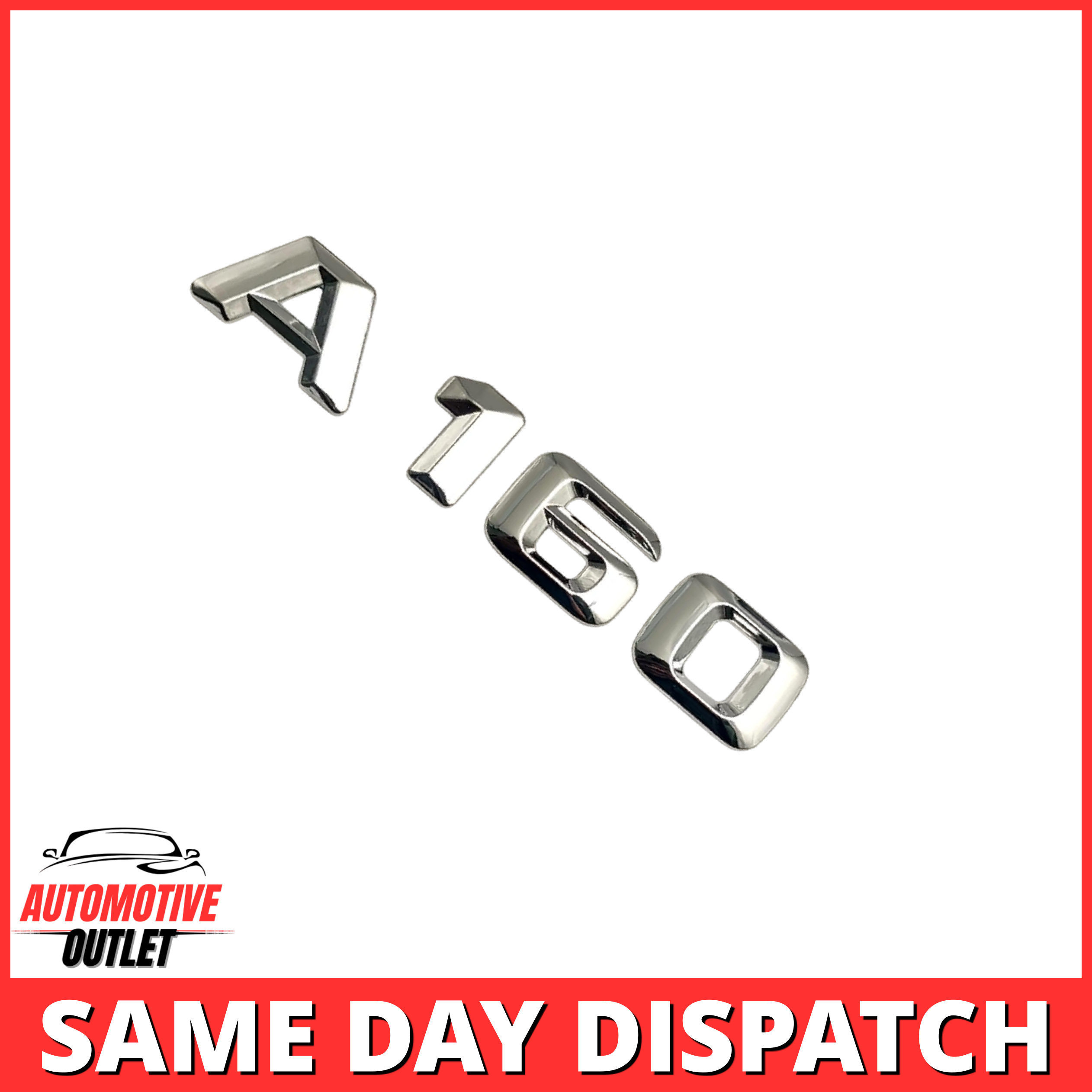 A160-CH Lettering Rear Boot Lid Trunk Badge Emblem For Mercedes-Benz A-Class, Chrome
