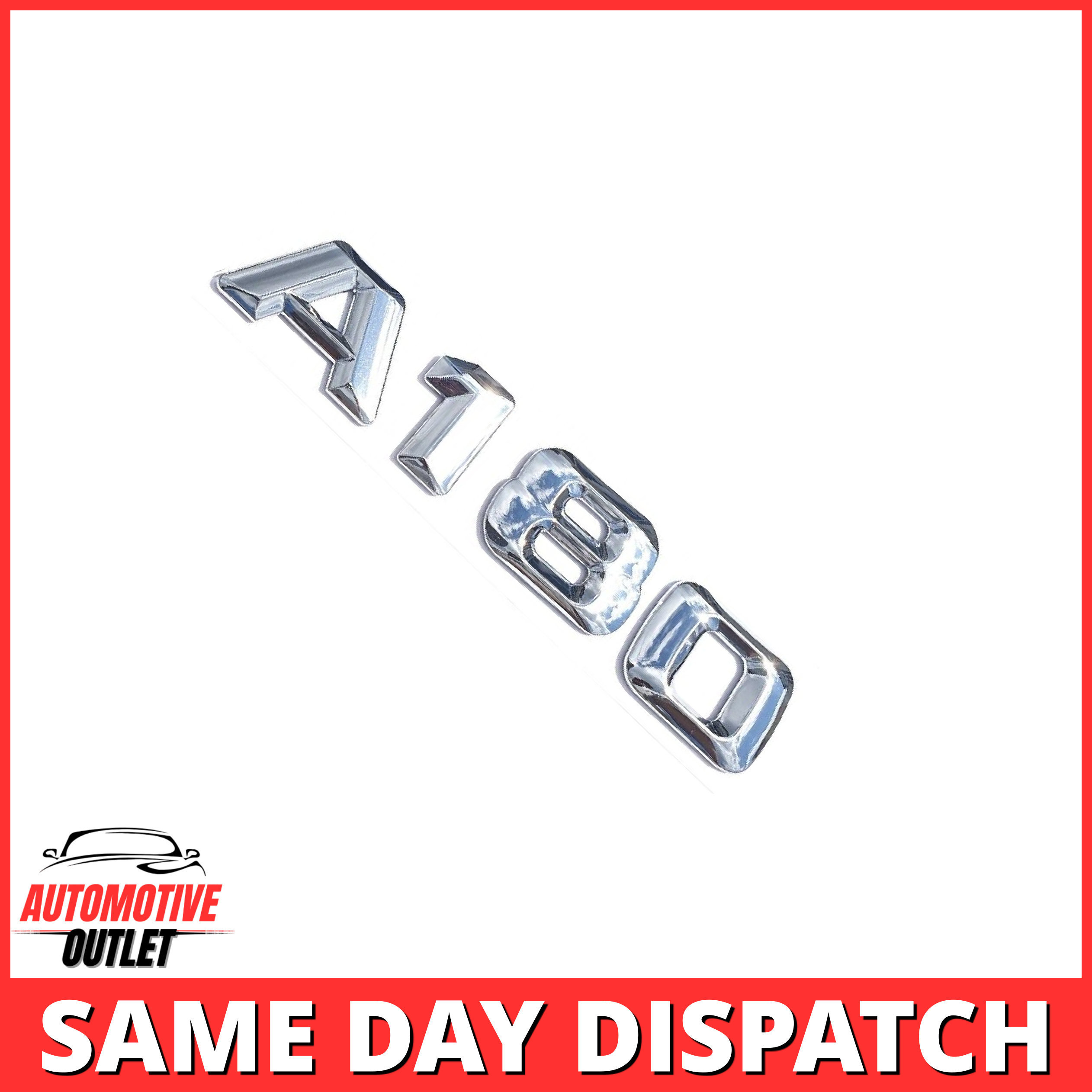 A180-CH Lettering Rear Boot Lid Trunk Badge Emblem For Mercedes-Benz A-Class, Chrome