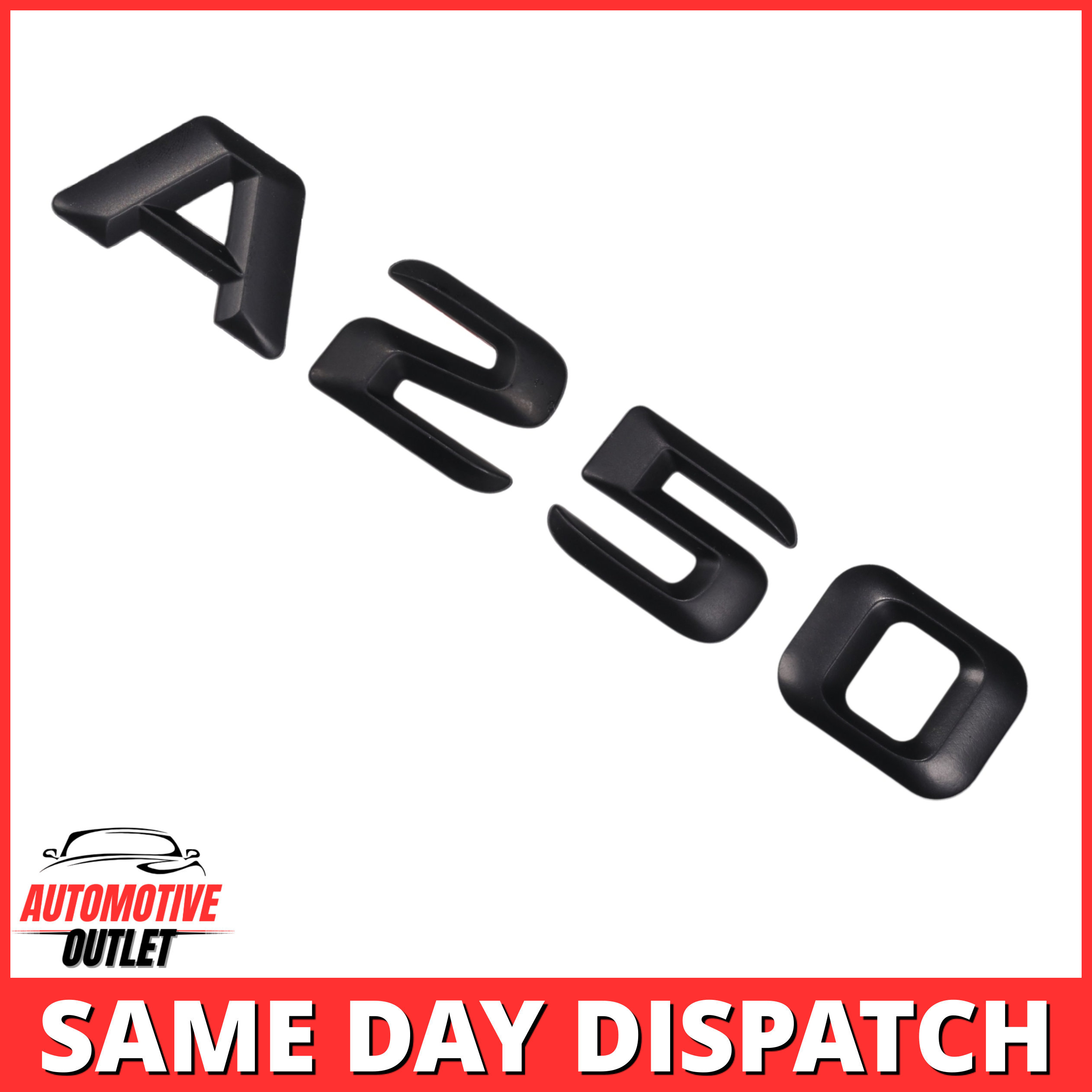 A250-MB Lettering Rear Boot Lid Trunk Badge Emblem For Mercedes-Benz A-Class, Matt Black