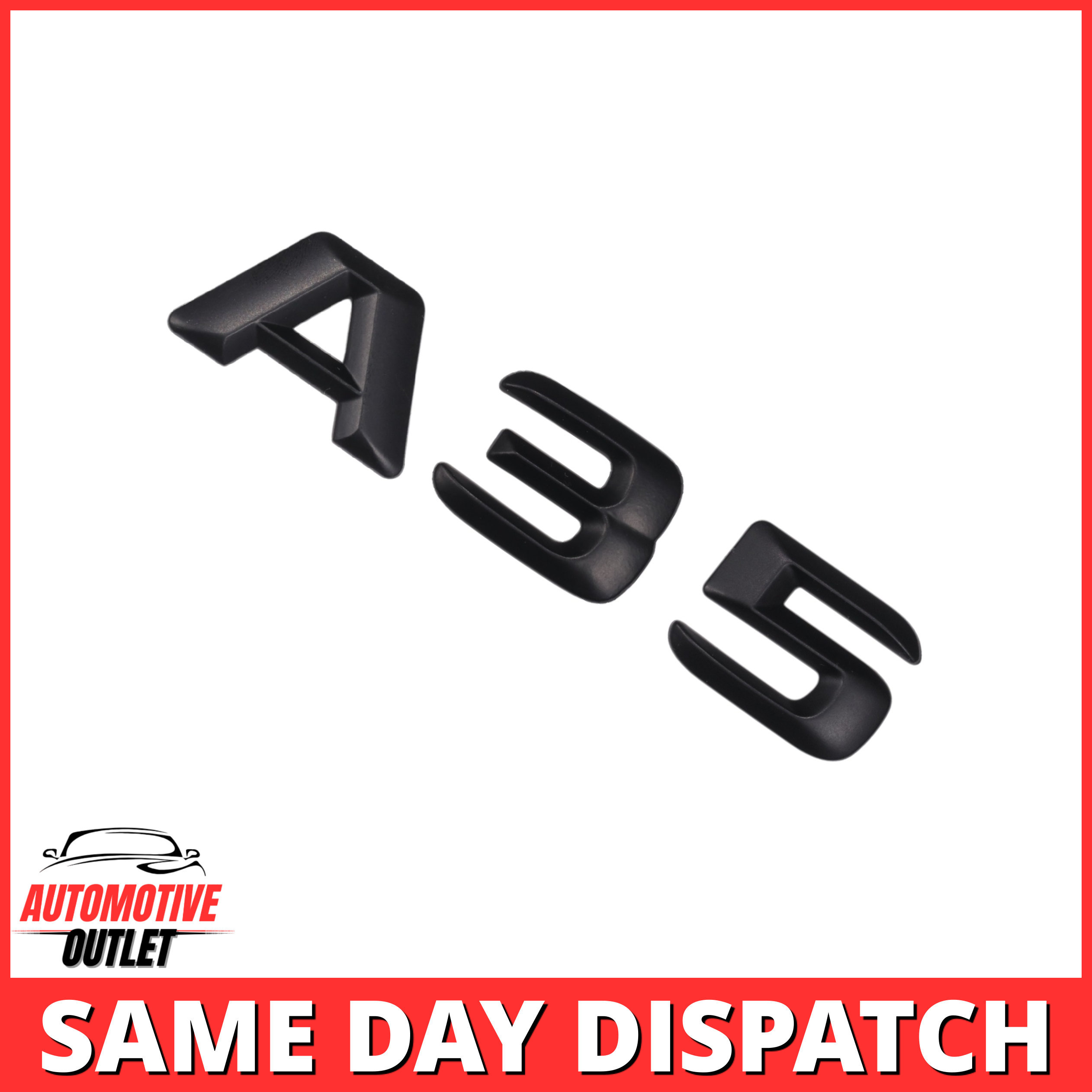 A35-MB Lettering Rear Boot Lid Trunk Badge Emblem For Mercedes-Benz A-Class, Matt Black
