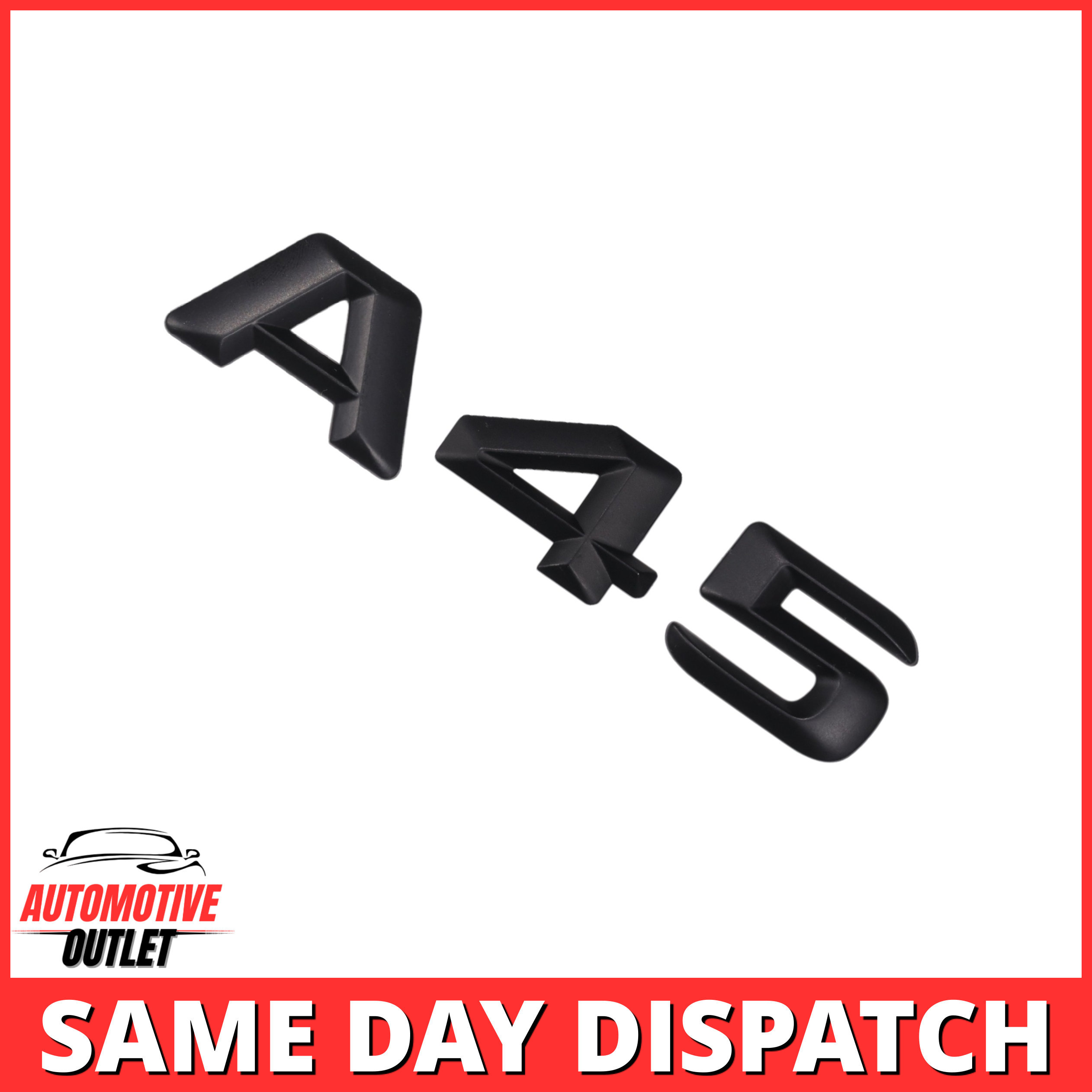 A45-MB Lettering Rear Boot Lid Trunk Badge Emblem For Mercedes-Benz A-Class, Matt Black