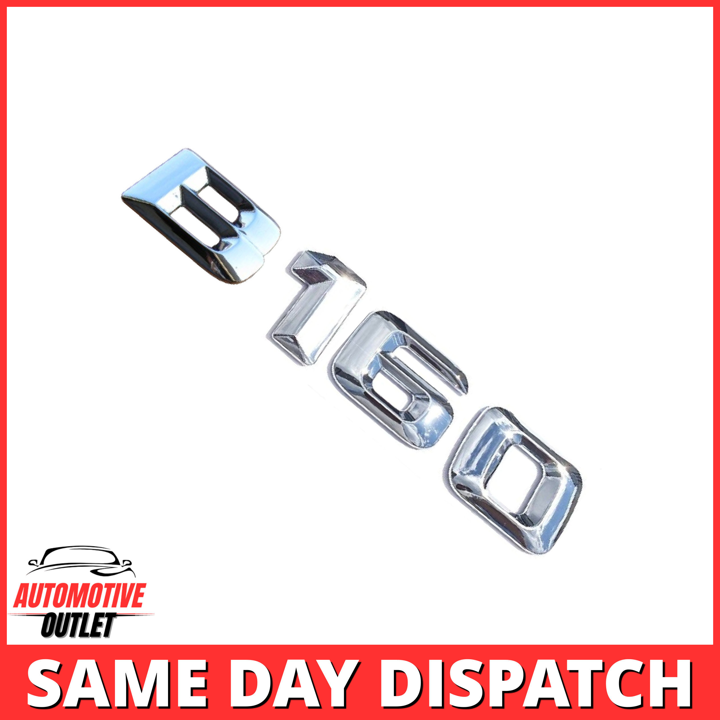 B160-CH Lettering Rear Boot Lid Trunk Badge Emblem For Mercedes-Benz B-Class, Chrome