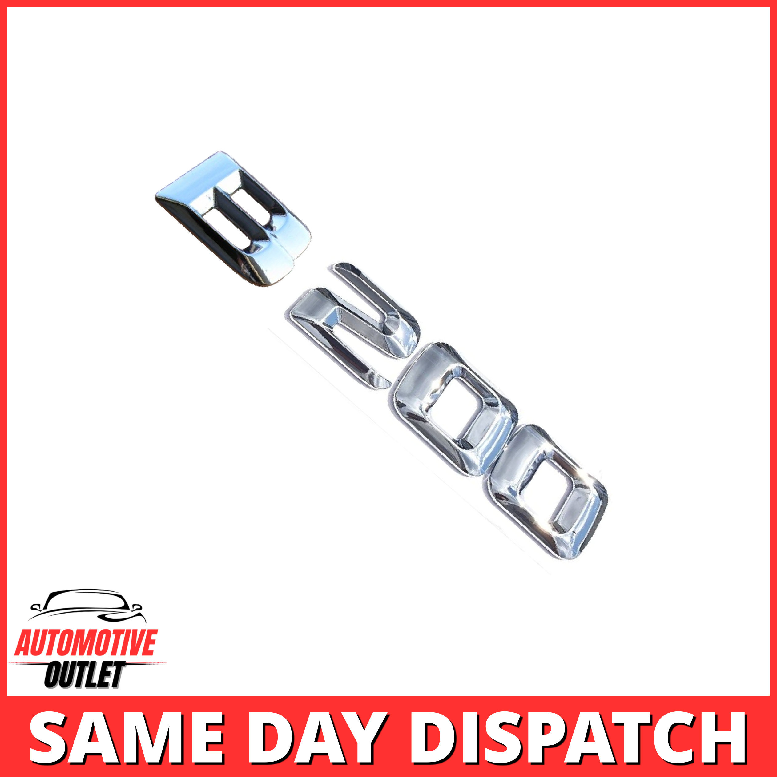 B200-CH Lettering Rear Boot Lid Trunk Badge Emblem For Mercedes-Benz B-Class, Chrome