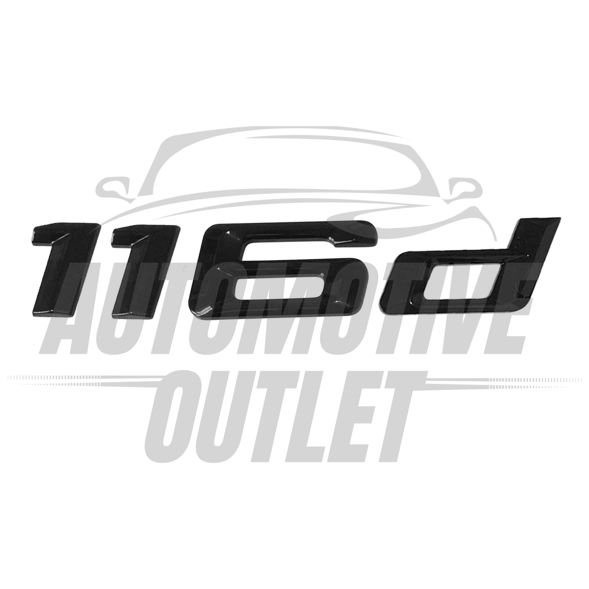116d-GB Lettering Rear Boot Lid Trunk Badge Emblem For BMW 1 Series, Gloss Black 2