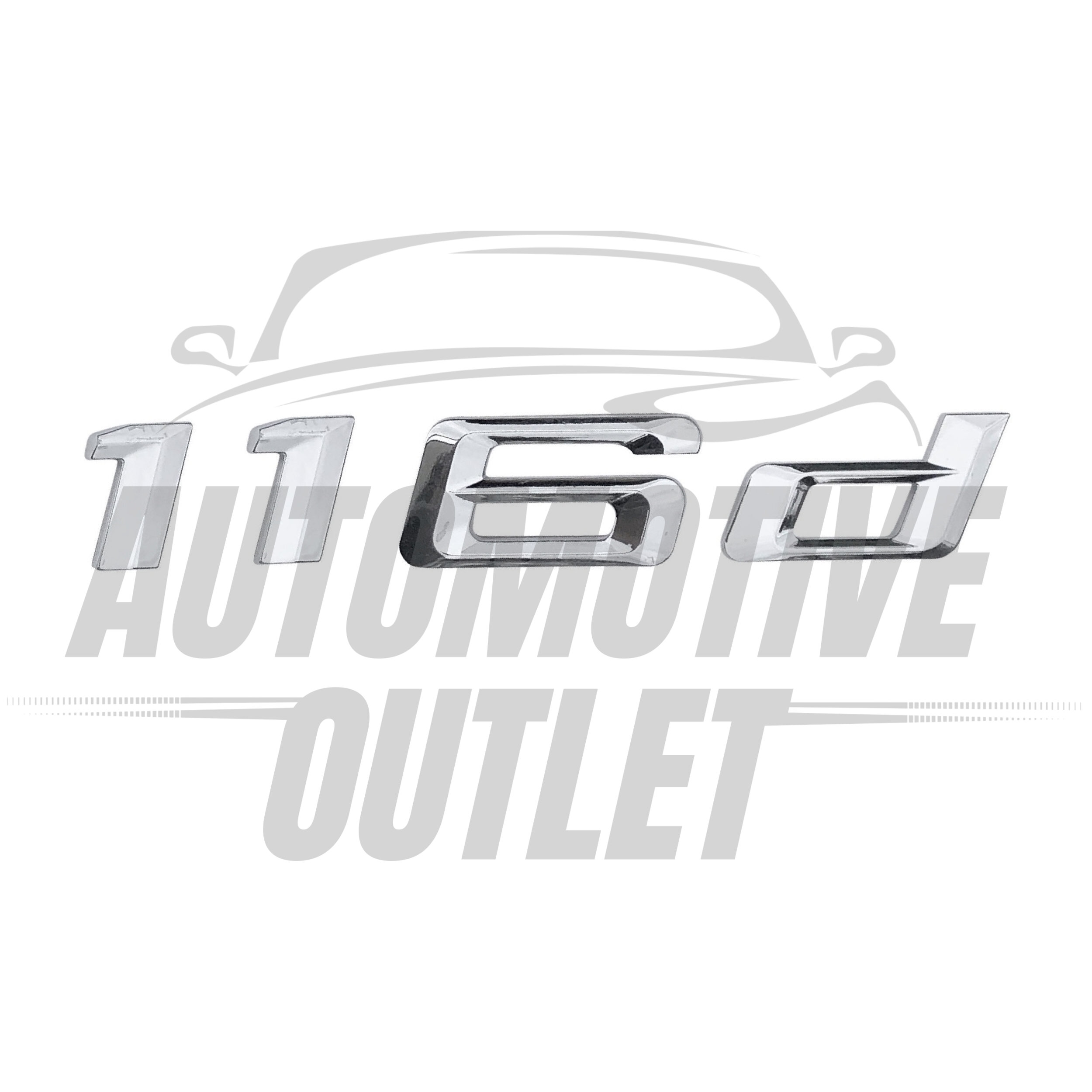 116d-CH Lettering Rear Boot Lid Trunk Badge Emblem For BMW 1 Series, Chrome 2