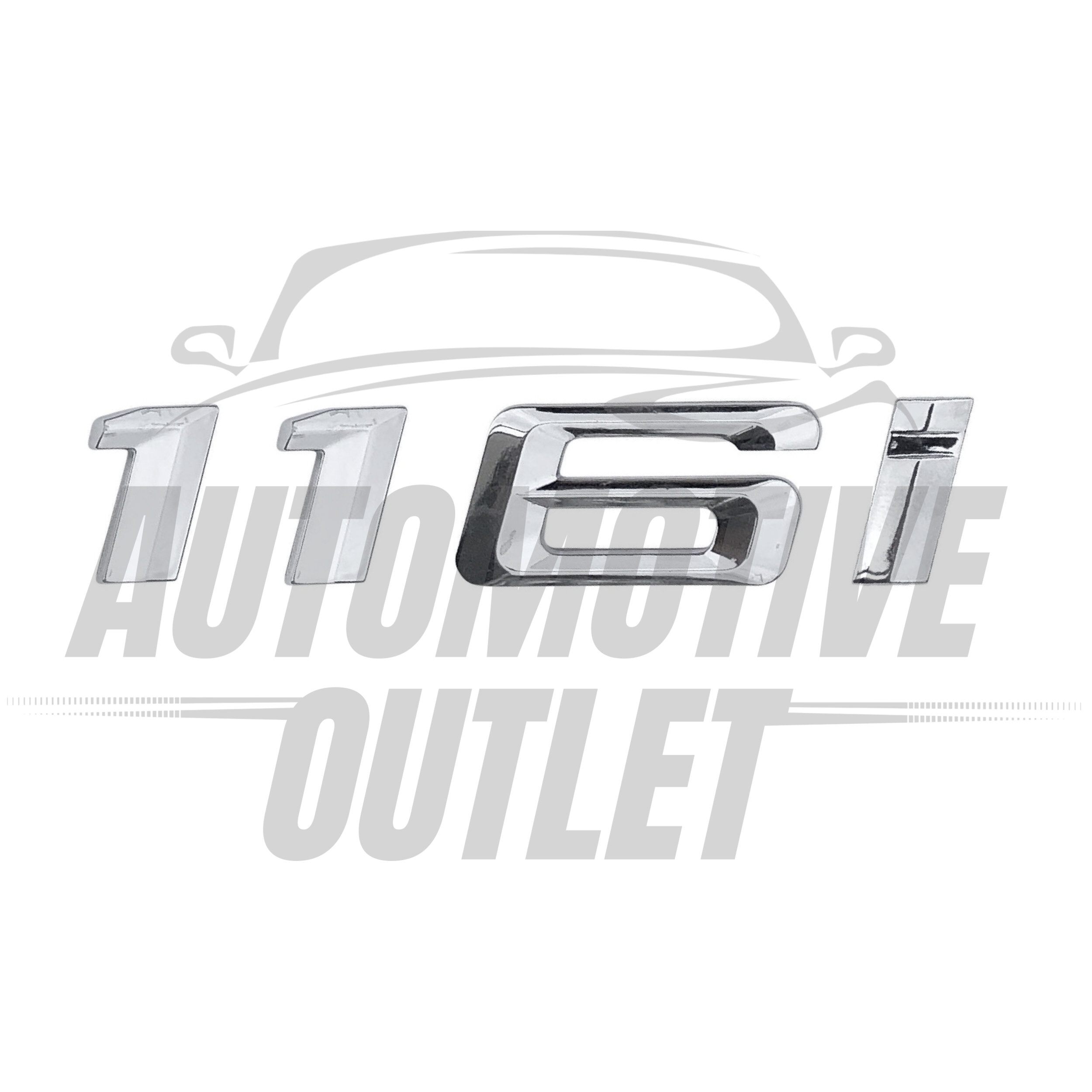 116i-CH Lettering Rear Boot Lid Trunk Badge Emblem For BMW 1 Series, Chrome 2