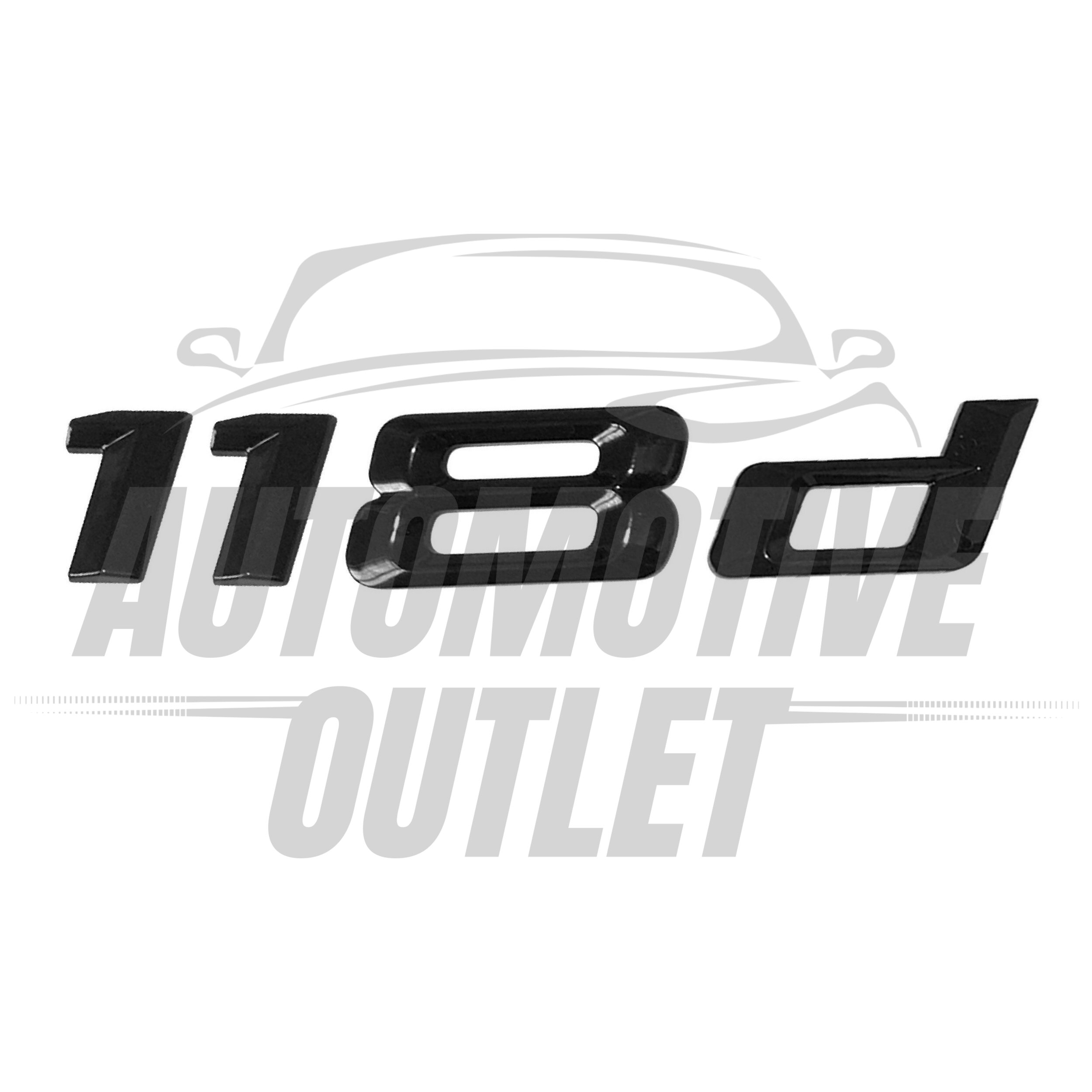 118d-GB Lettering Rear Boot Lid Trunk Badge Emblem For BMW 1 Series, Gloss Black 2