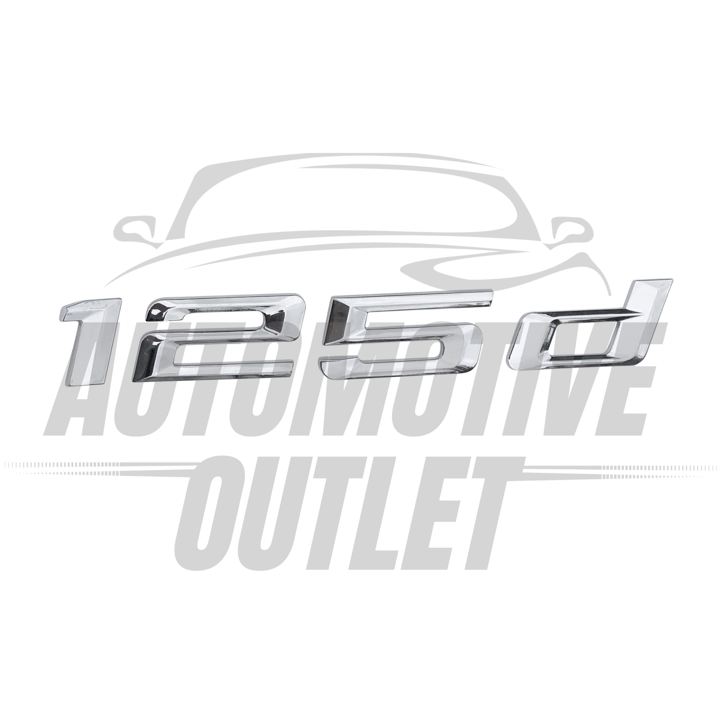 125d-CH Lettering Rear Boot Lid Trunk Badge Emblem For BMW 1 Series, Chrome 2