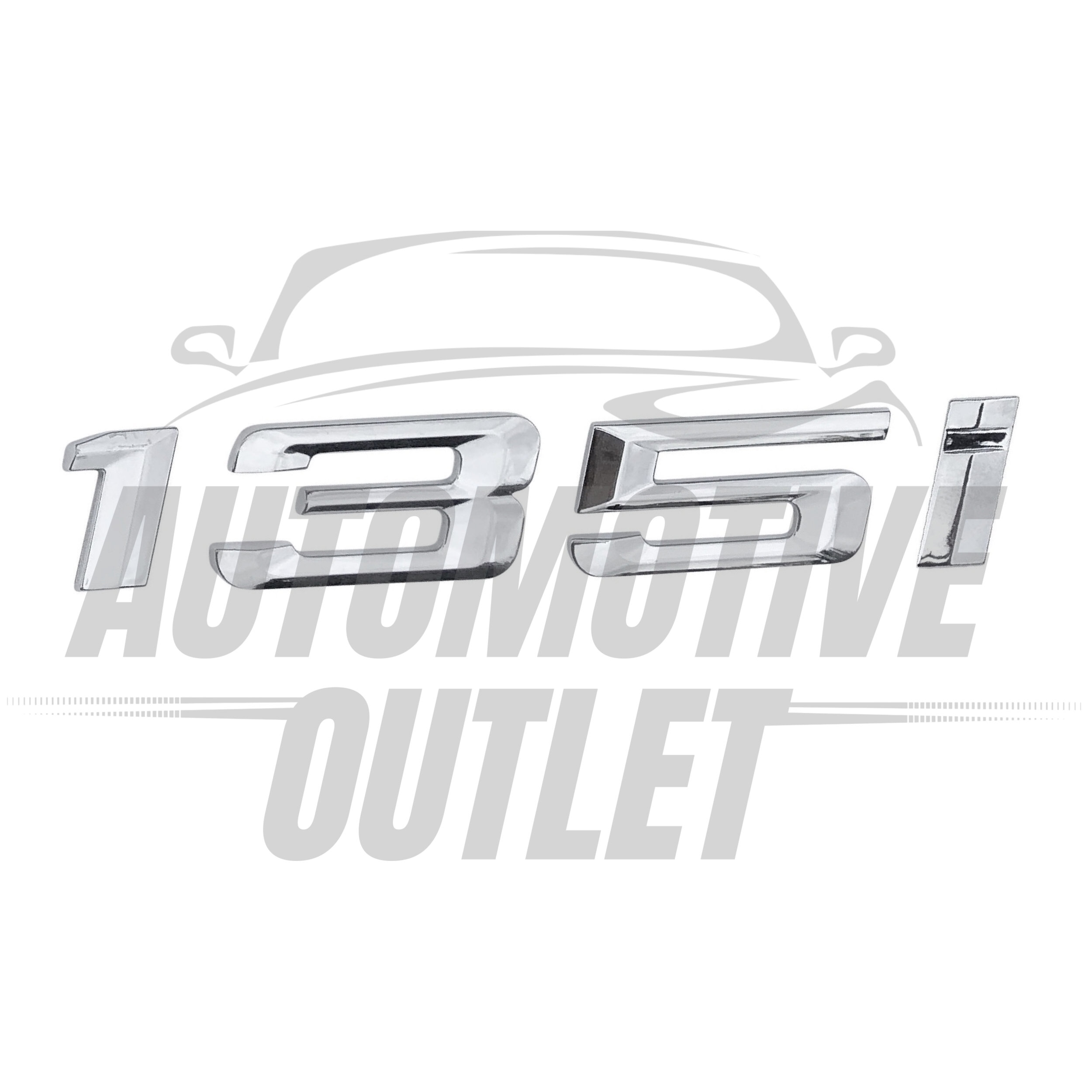 135i-CH Lettering Rear Boot Lid Trunk Badge Emblem For BMW 1 Series, Chrome 2