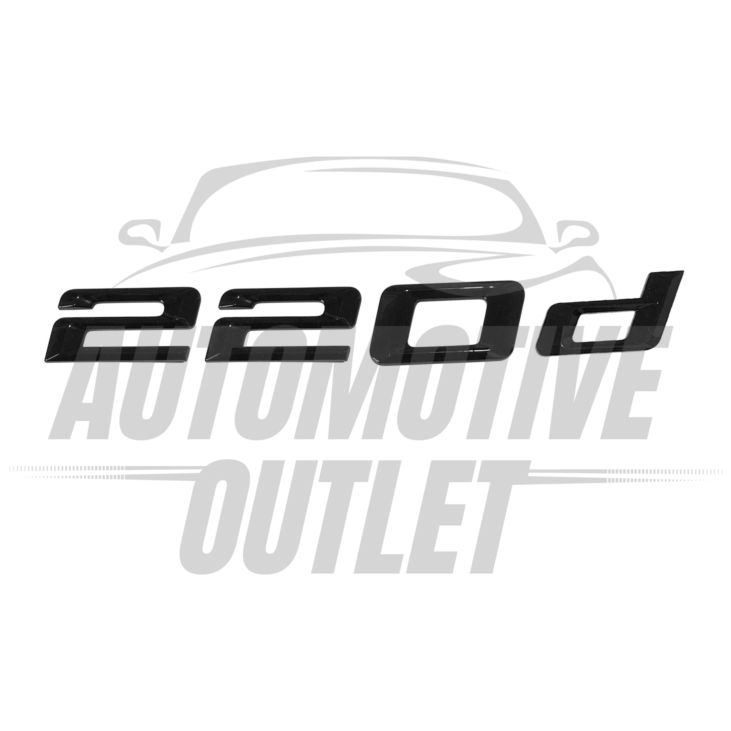 220d-GB Lettering Rear Boot Lid Trunk Badge Emblem For BMW 2 Series, Gloss Black 2