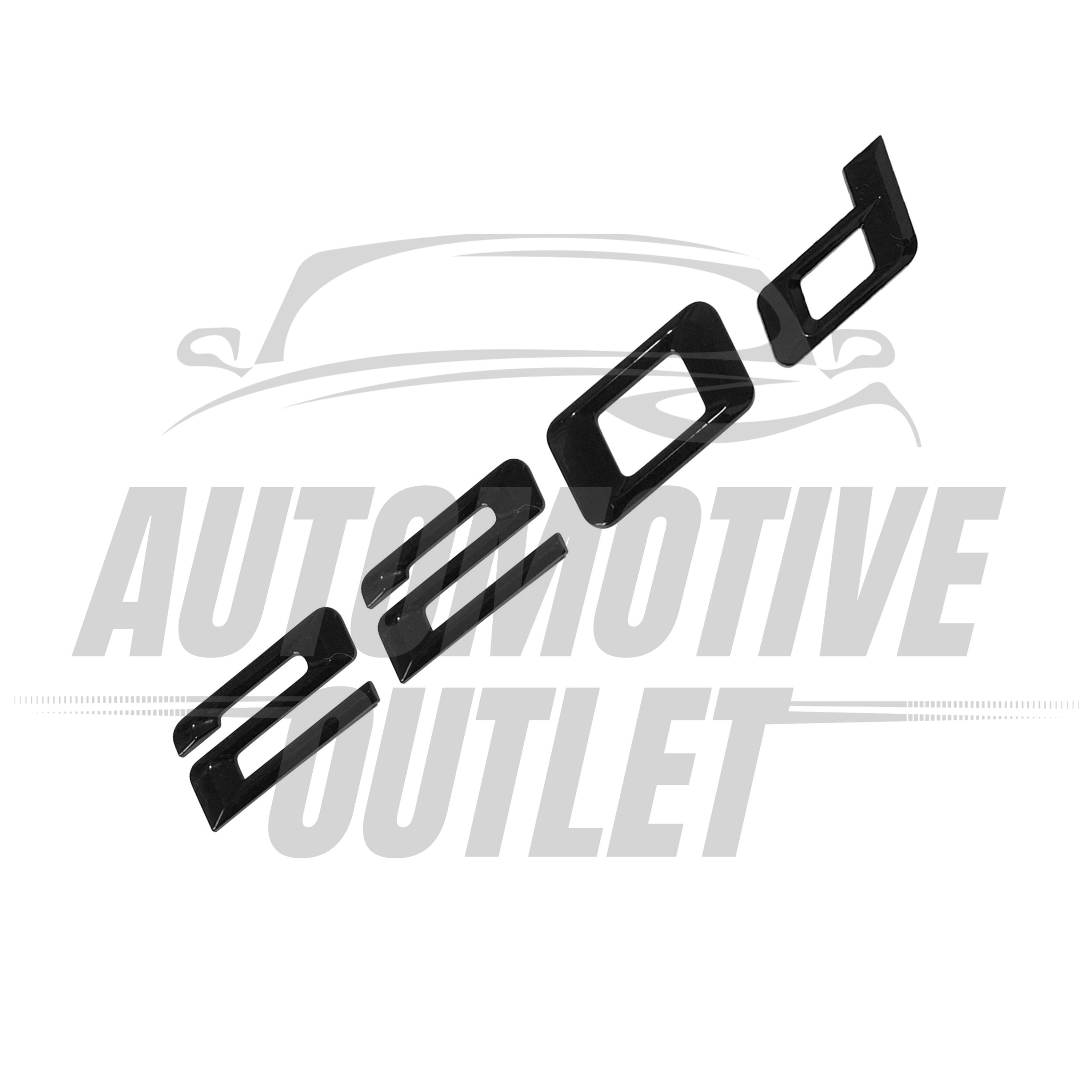 220d-GB Lettering Rear Boot Lid Trunk Badge Emblem For BMW 2 Series, Gloss Black 3