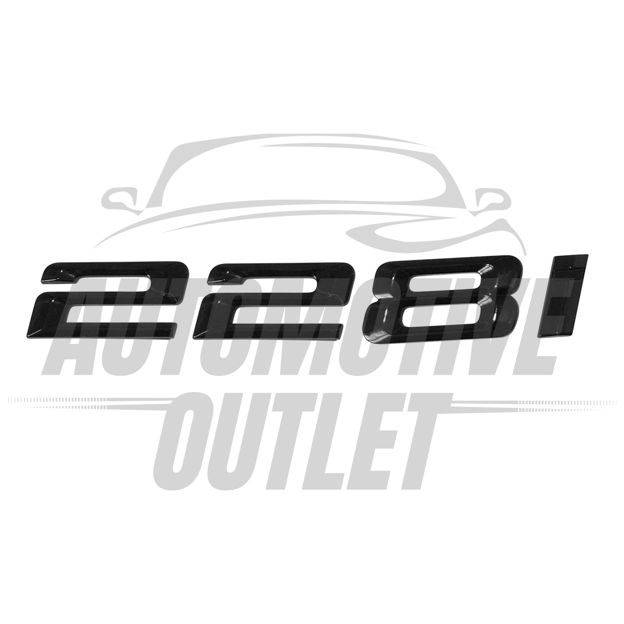 228i-GB Lettering Rear Boot Lid Trunk Badge Emblem For BMW 2 Series, Gloss Black 2