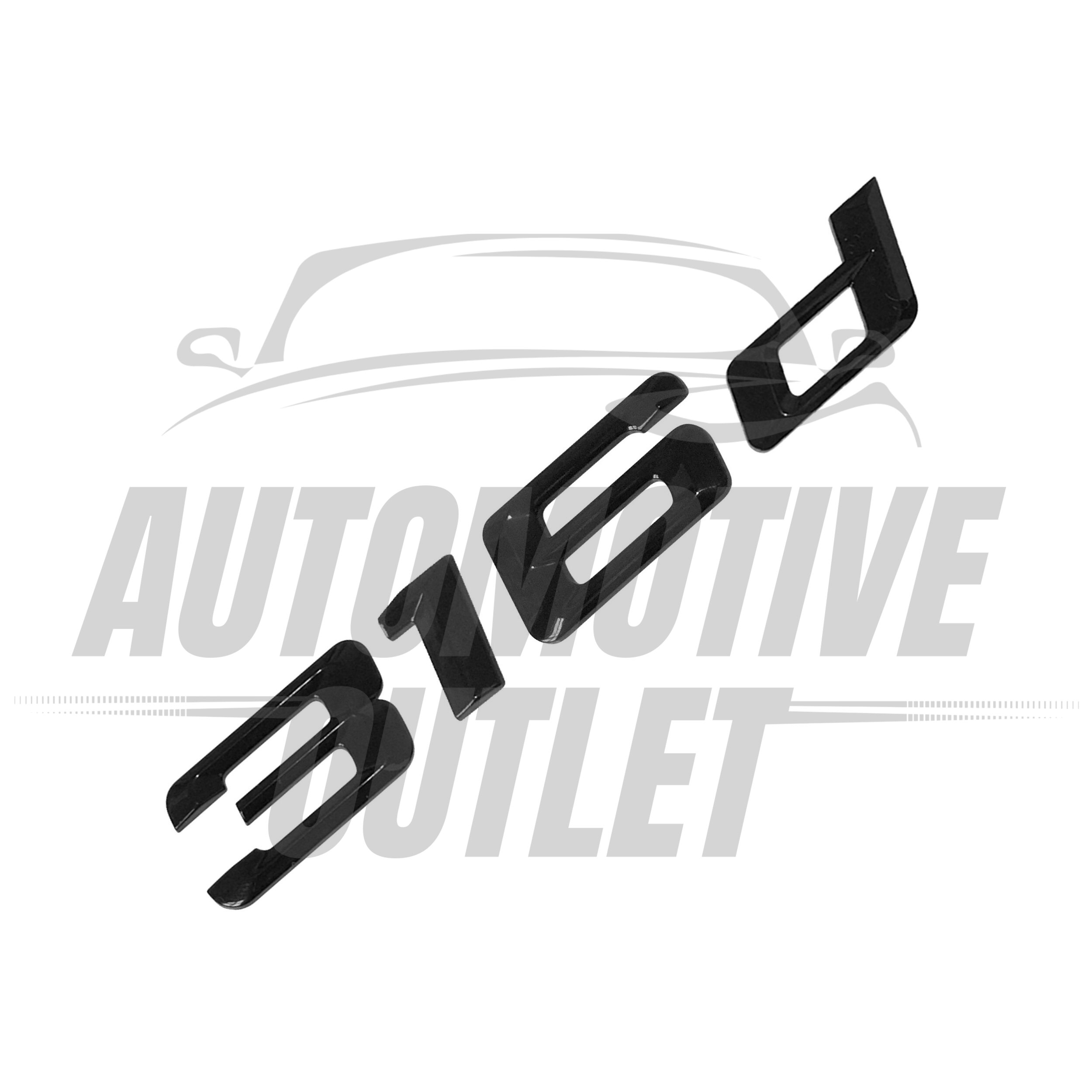 316d-GB Lettering Rear Boot Lid Trunk Badge Emblem For BMW 3 Series, Gloss Black 3