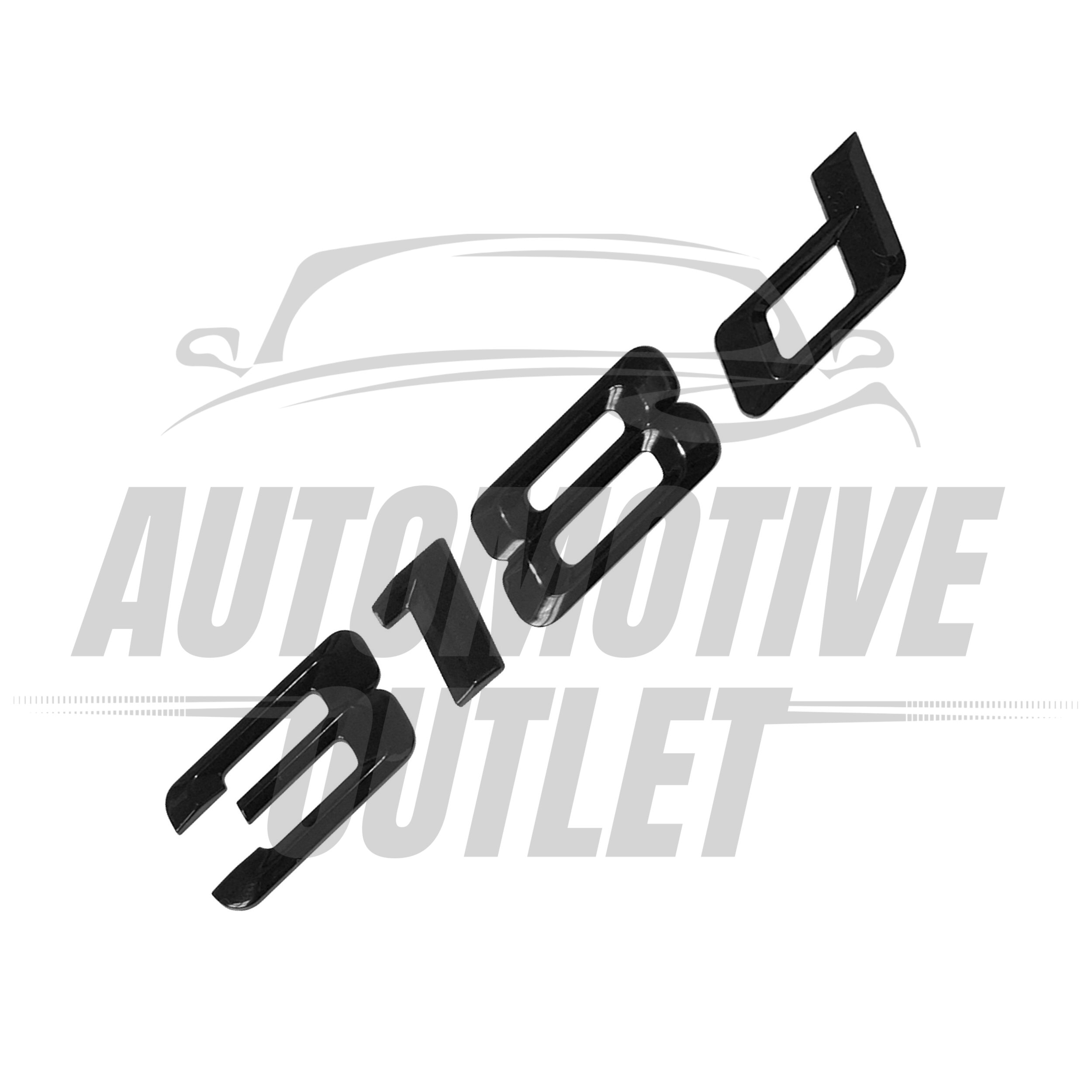 318d-GB Lettering Rear Boot Lid Trunk Badge Emblem For BMW 3 Series, Gloss Black 3