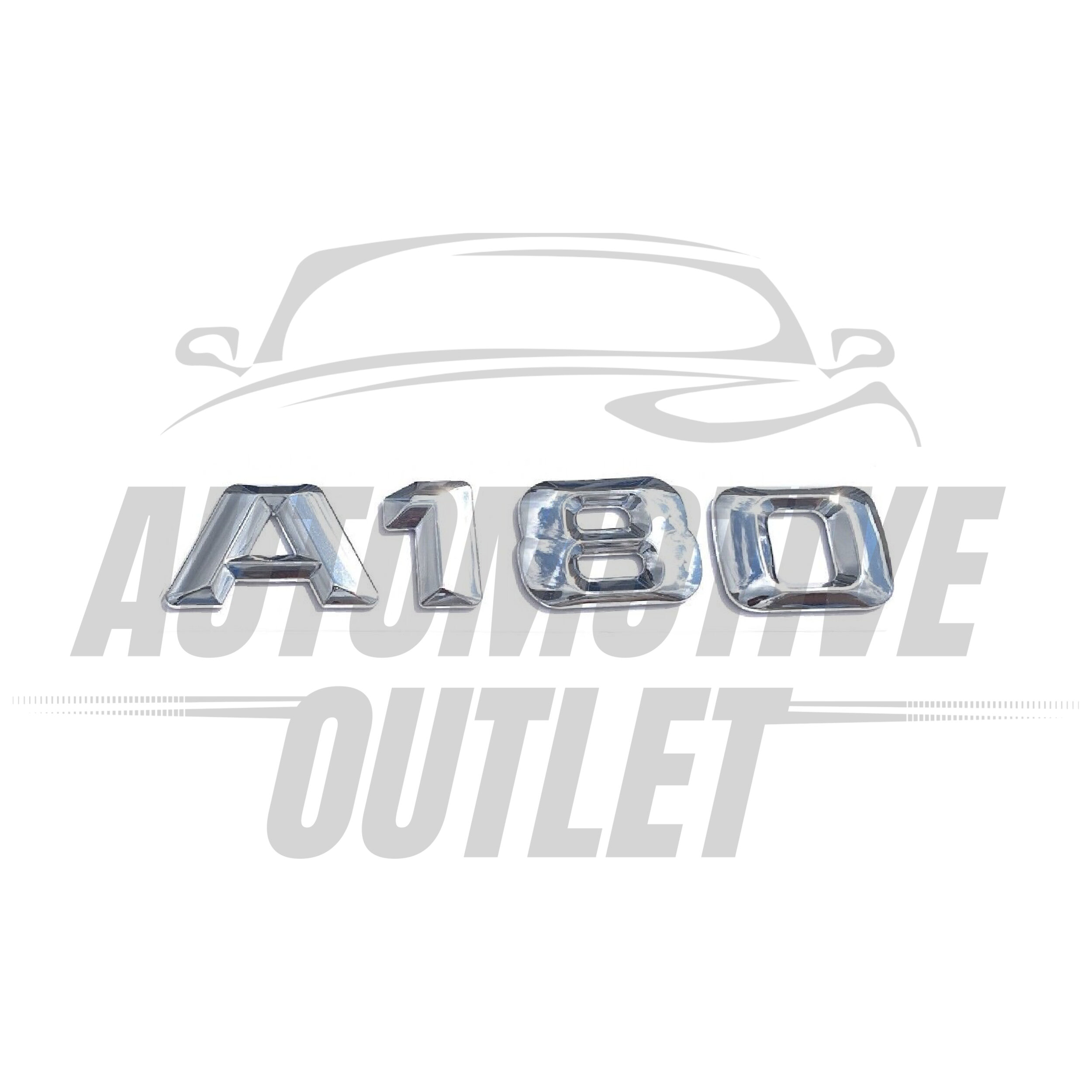 A180-CH Lettering Rear Boot Lid Trunk Badge Emblem For Mercedes-Benz A-Class, Chrome 2