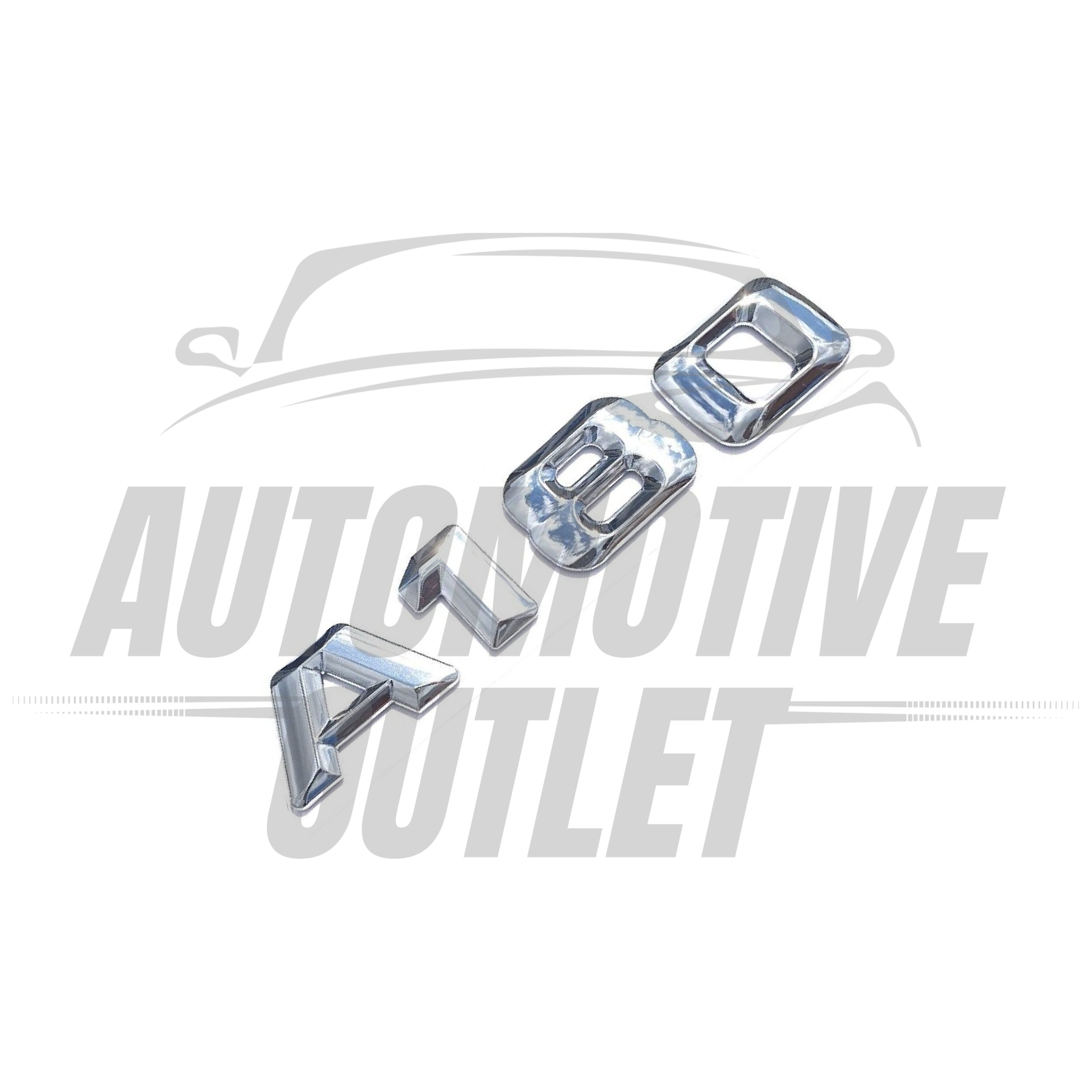A180-CH Lettering Rear Boot Lid Trunk Badge Emblem For Mercedes-Benz A-Class, Chrome 3