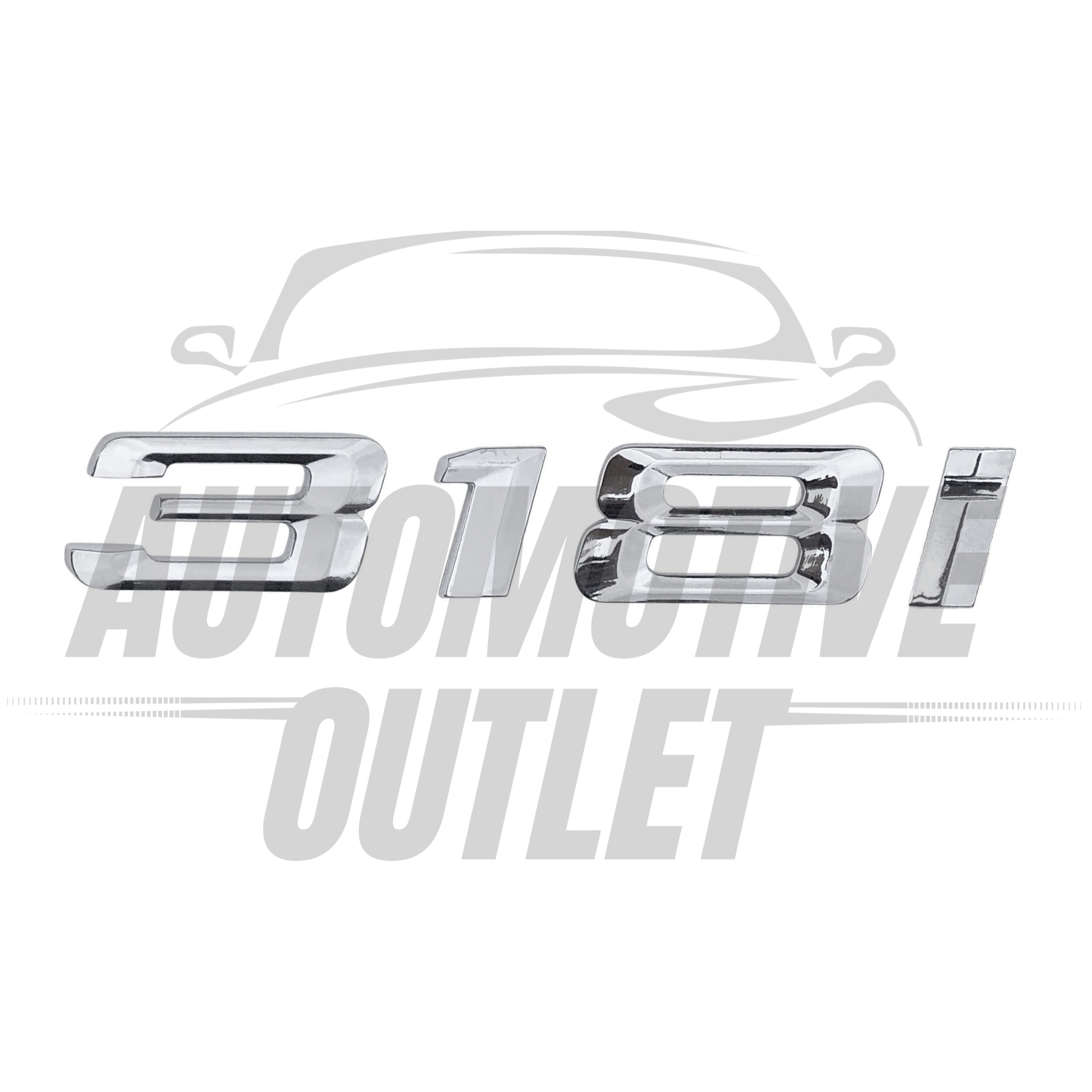 318i-CH Lettering Rear Boot Lid Trunk Badge Emblem For BMW 3 Series, Chrome 2