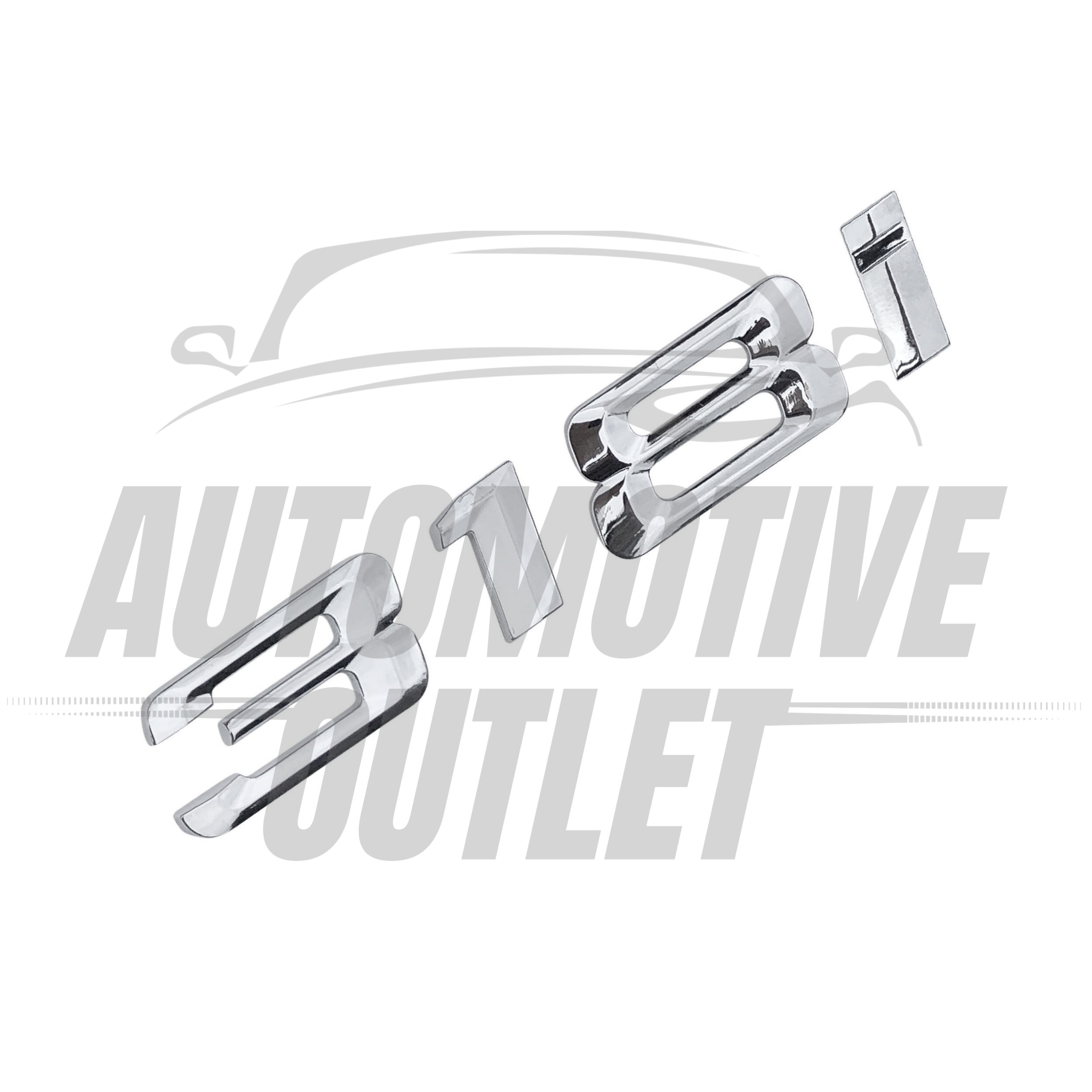 318i-CH Lettering Rear Boot Lid Trunk Badge Emblem For BMW 3 Series, Chrome 3