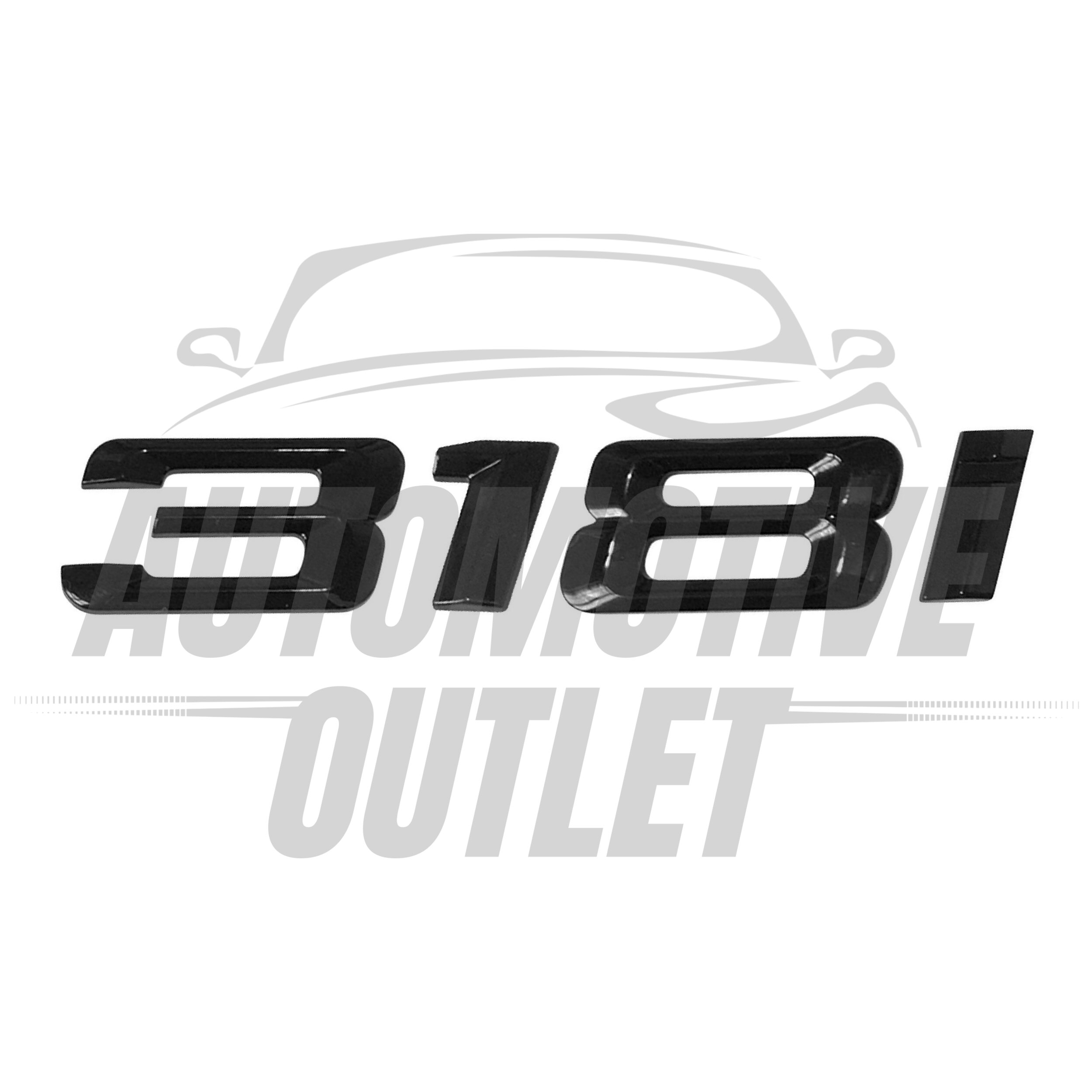 318i-GB Lettering Rear Boot Lid Trunk Badge Emblem For BMW 3 Series, Gloss Black 2