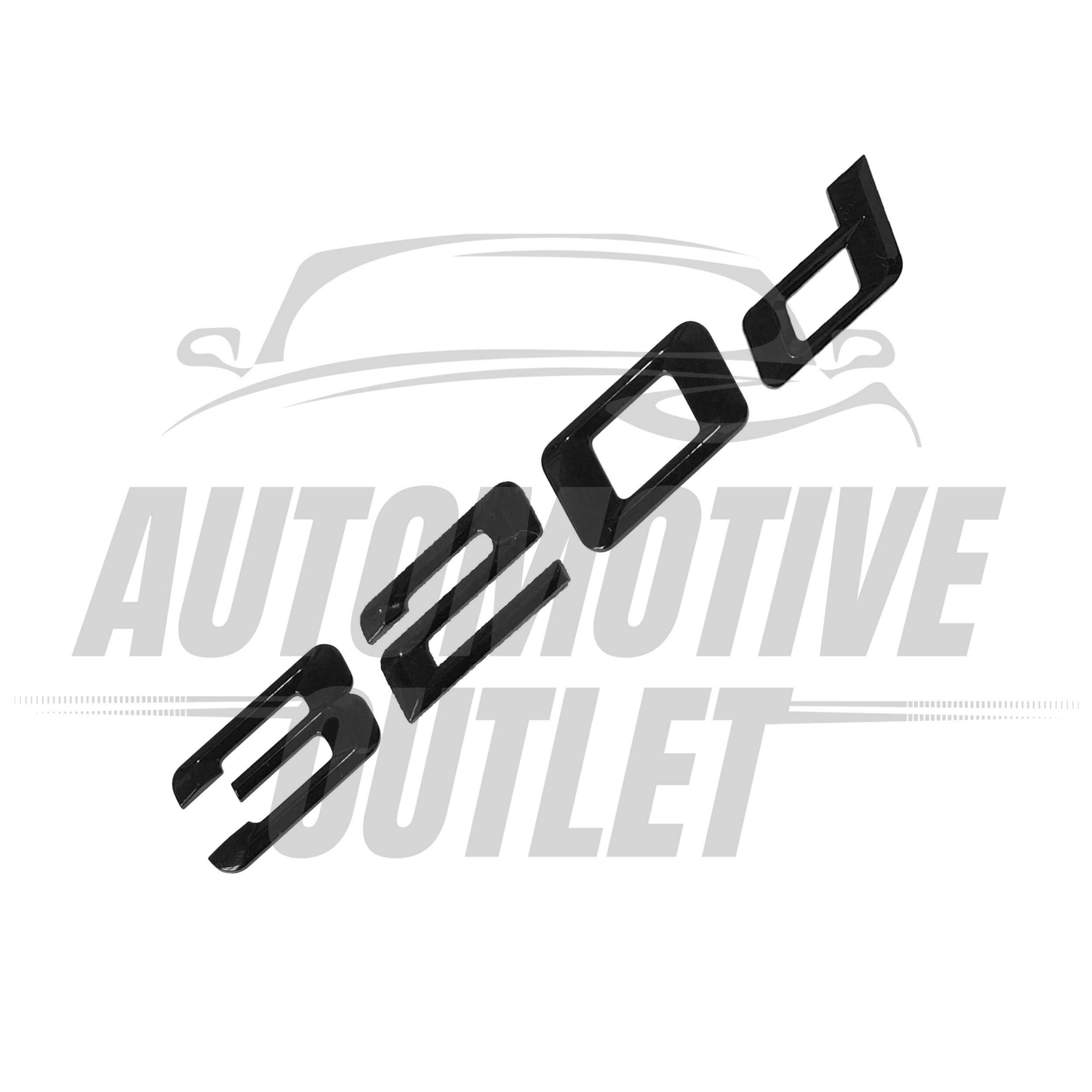 320d-GB Lettering Rear Boot Lid Trunk Badge Emblem For BMW 3 Series, Gloss Black 3