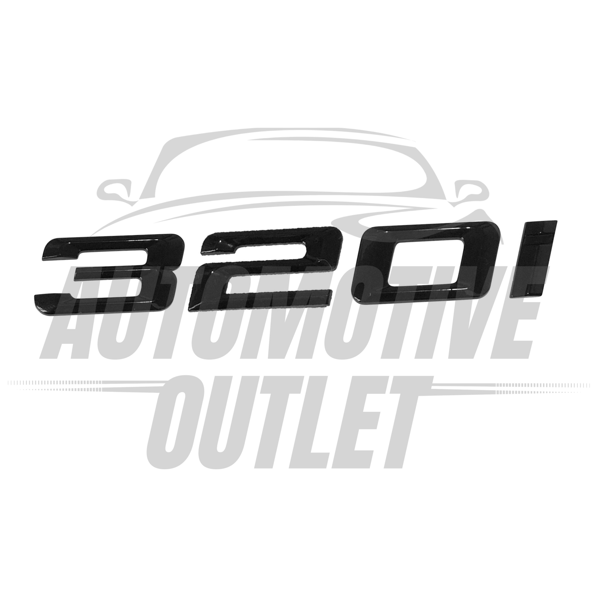 320i-GB Lettering Rear Boot Lid Trunk Badge Emblem For BMW 3 Series, Gloss Black 2