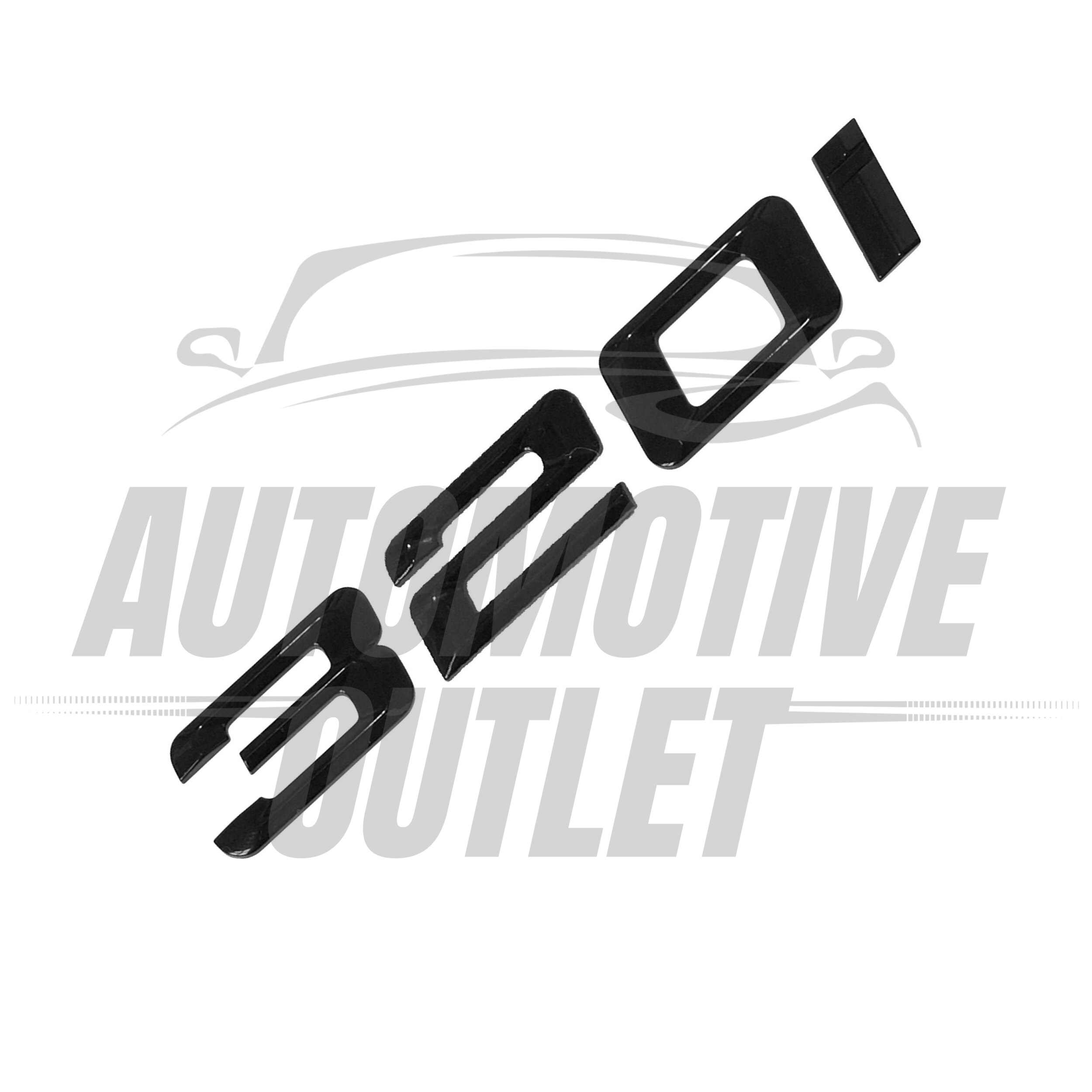 320i-GB Lettering Rear Boot Lid Trunk Badge Emblem For BMW 3 Series, Gloss Black 3