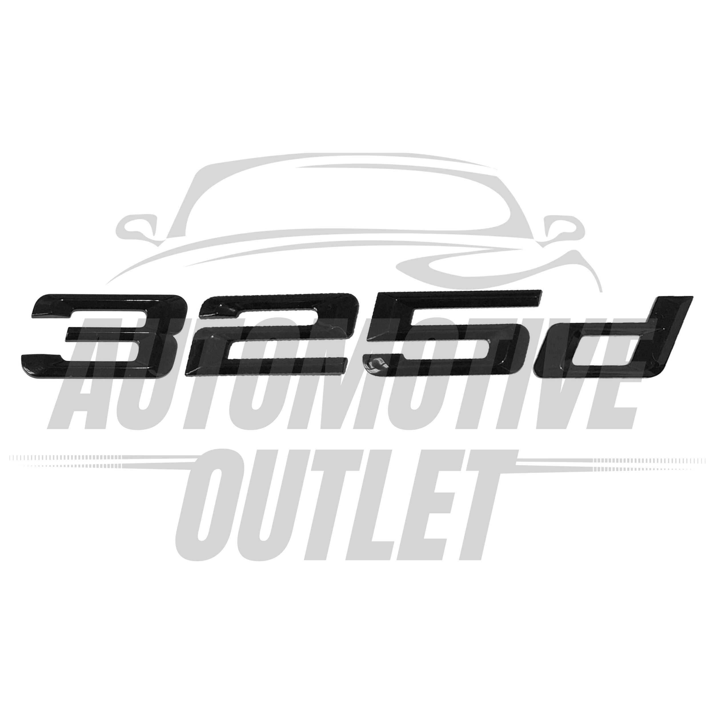 325d-GB Lettering Rear Boot Lid Trunk Badge Emblem For BMW 3 Series, Gloss Black 2