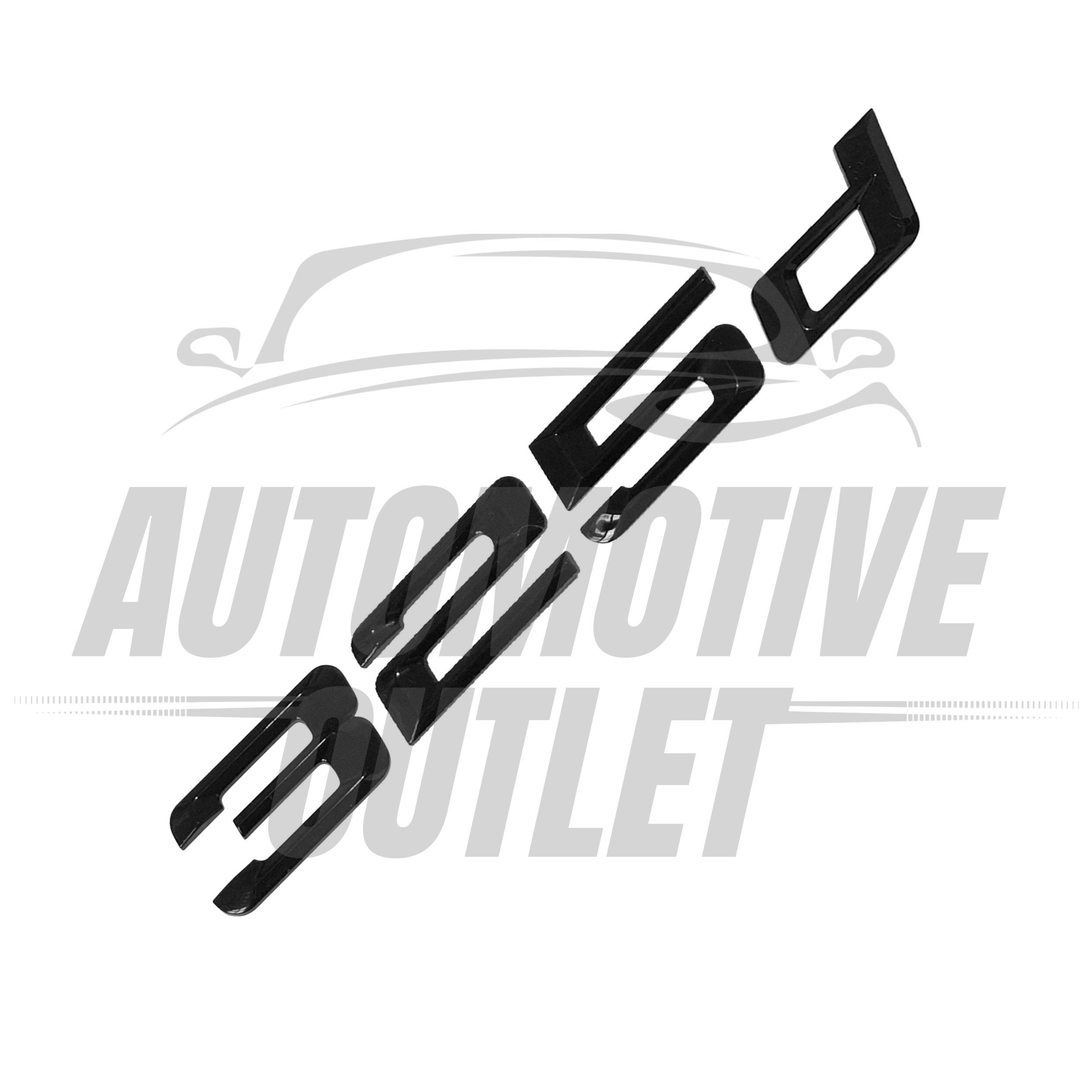 325d-GB Lettering Rear Boot Lid Trunk Badge Emblem For BMW 3 Series, Gloss Black 3