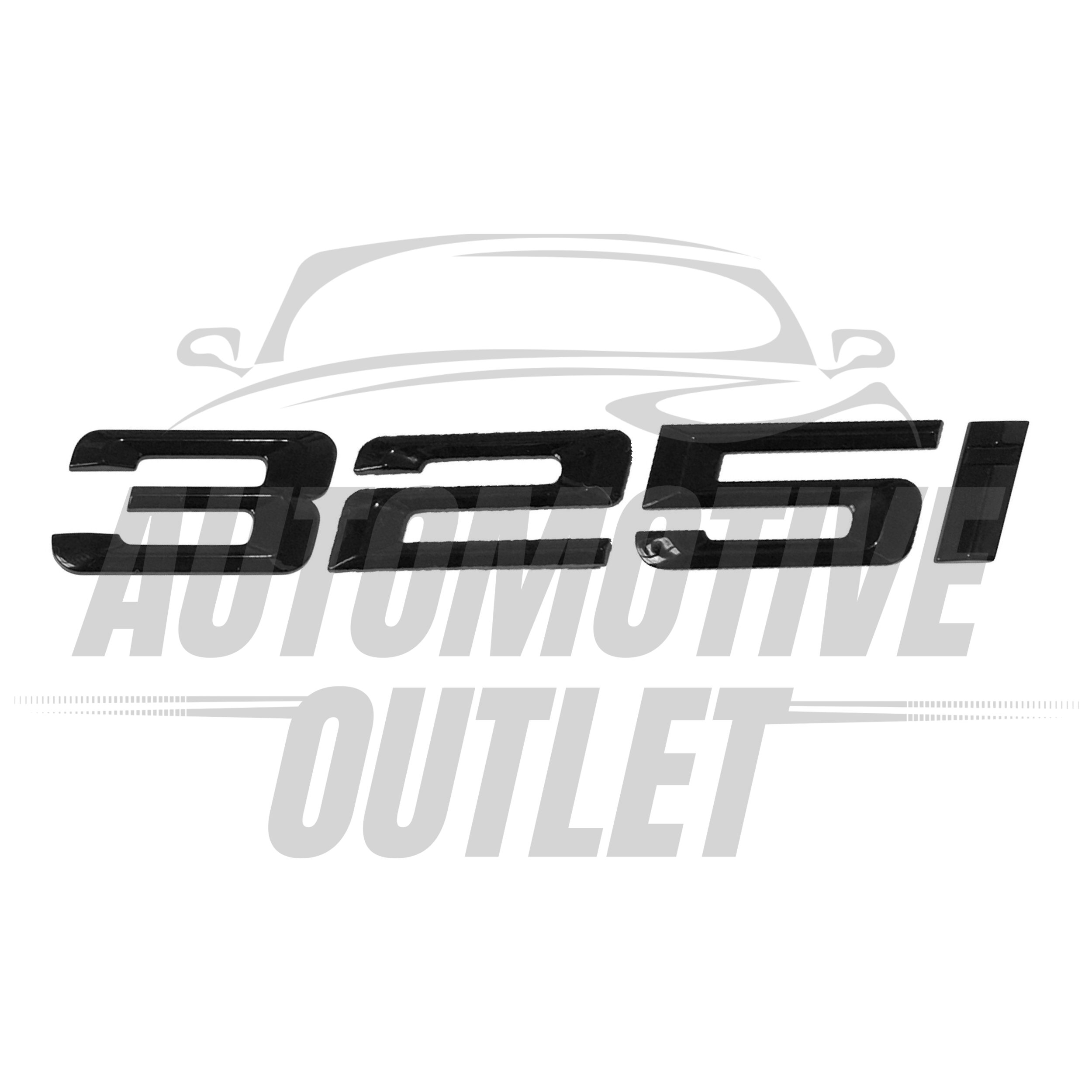 325i-GB Lettering Rear Boot Lid Trunk Badge Emblem For BMW 3 Series, Gloss Black 2
