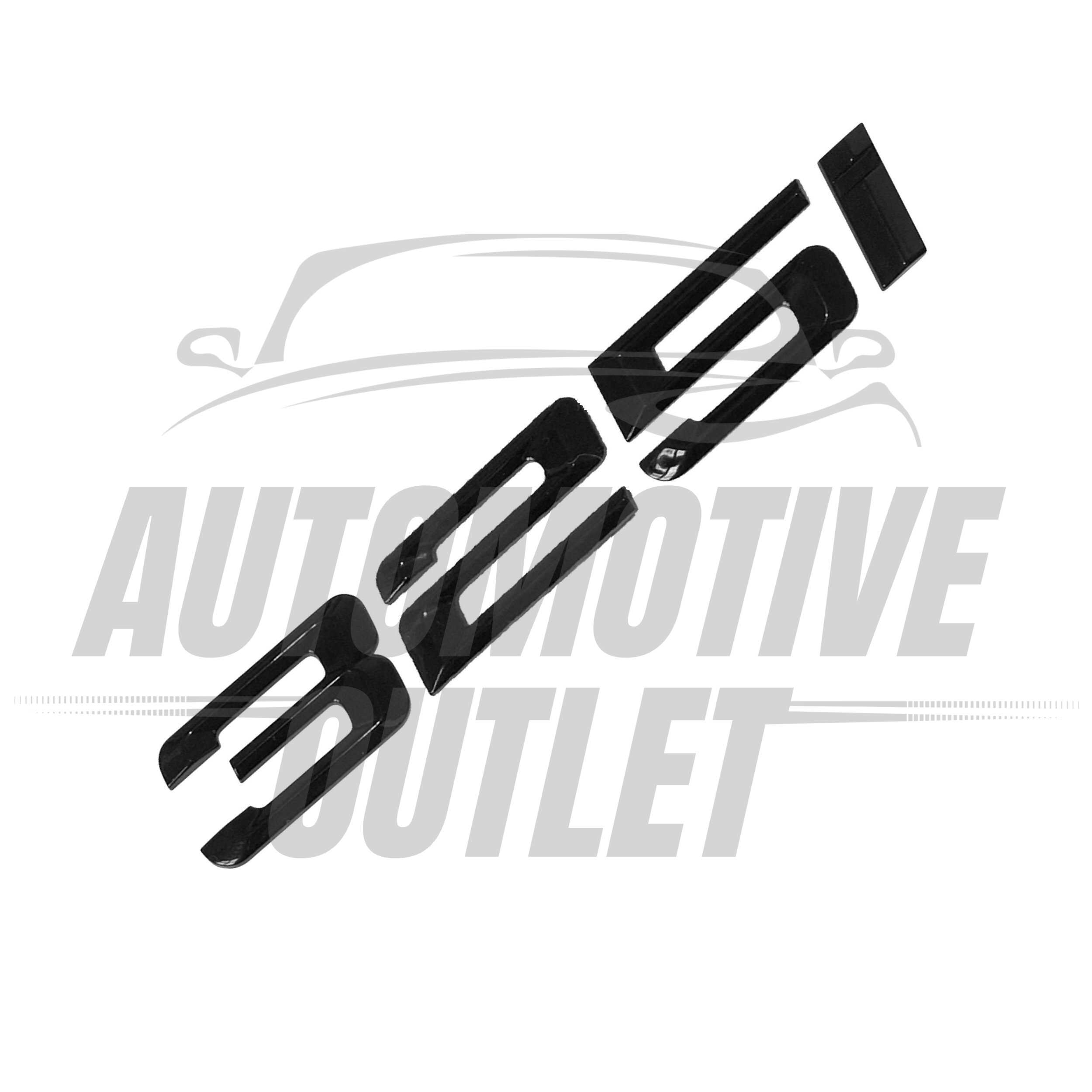 325i-GB Lettering Rear Boot Lid Trunk Badge Emblem For BMW 3 Series, Gloss Black 3