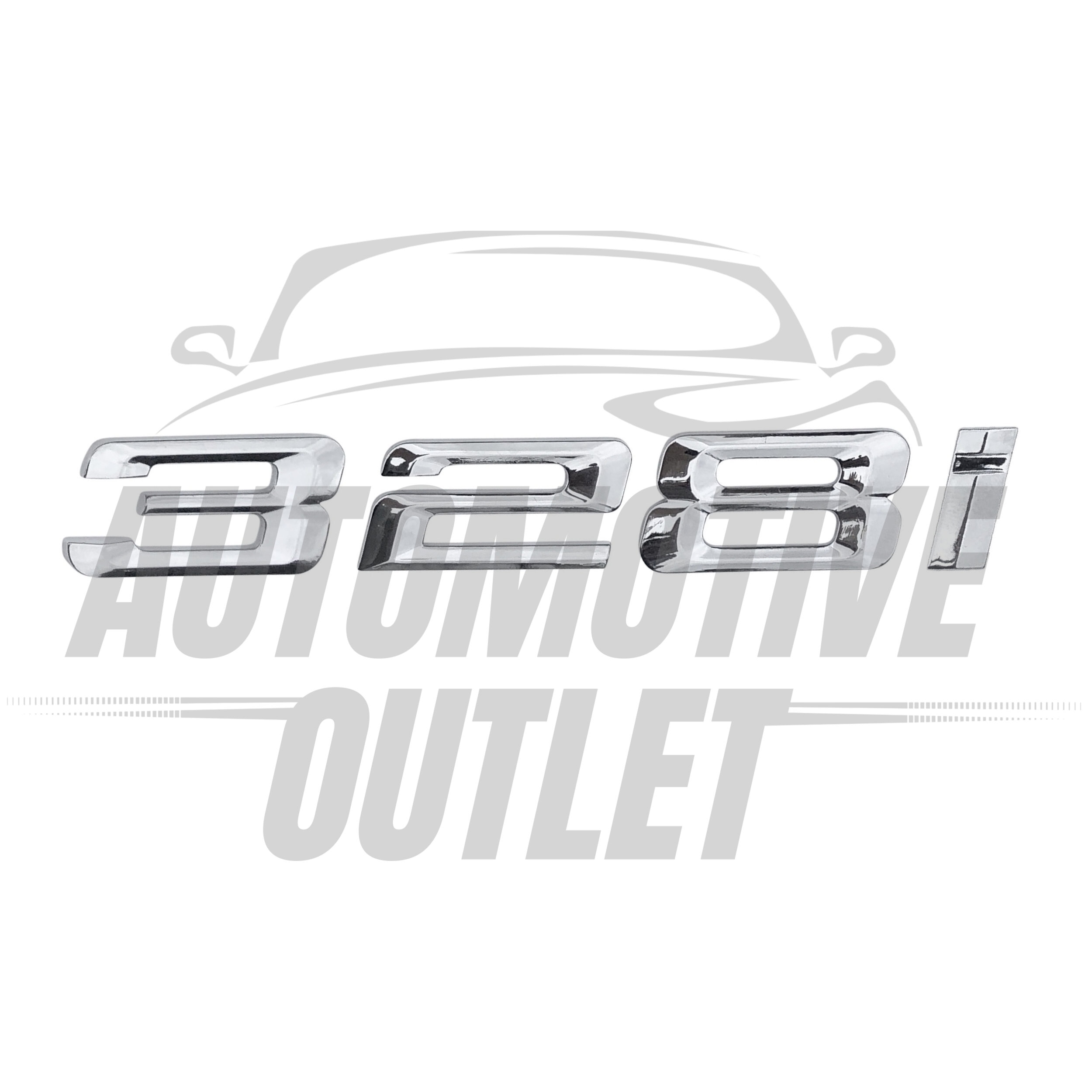 328i-CH Lettering Rear Boot Lid Trunk Badge Emblem For BMW 3 Series, Chrome 2