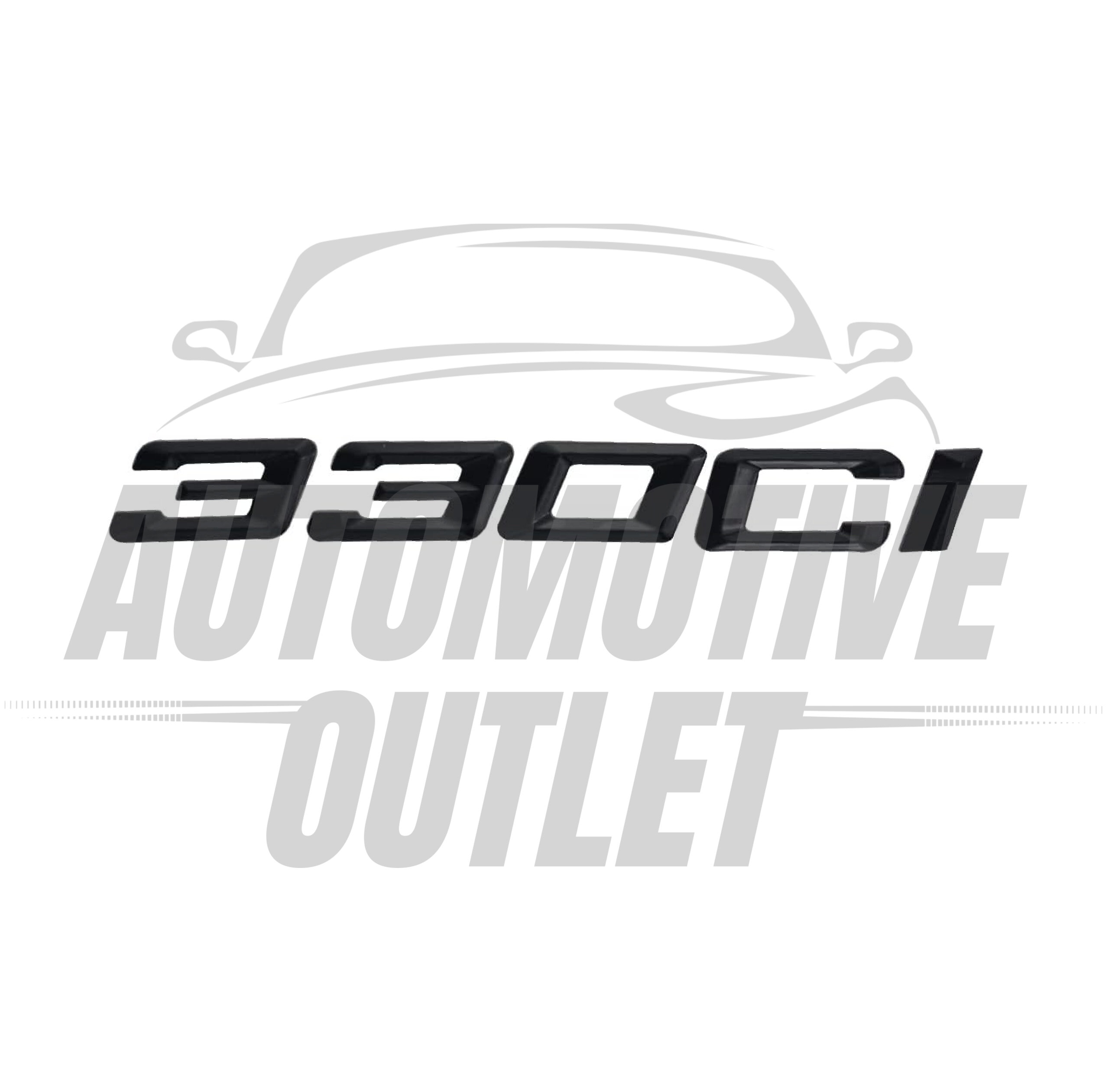 330Ci-GB Lettering Rear Boot Lid Trunk Badge Emblem For BMW 3 Series, Gloss Black 2