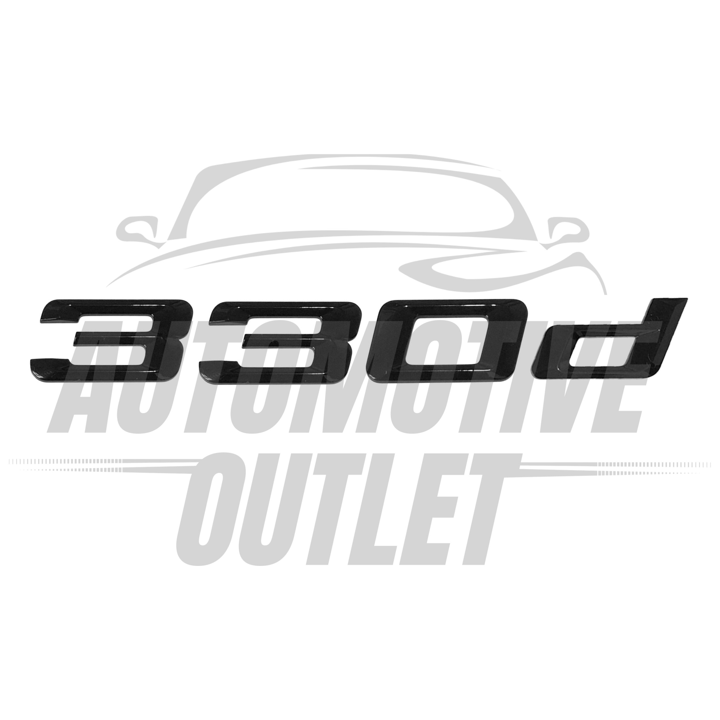 330d-GB Lettering Rear Boot Lid Trunk Badge Emblem For BMW 3 Series, Gloss Black 2