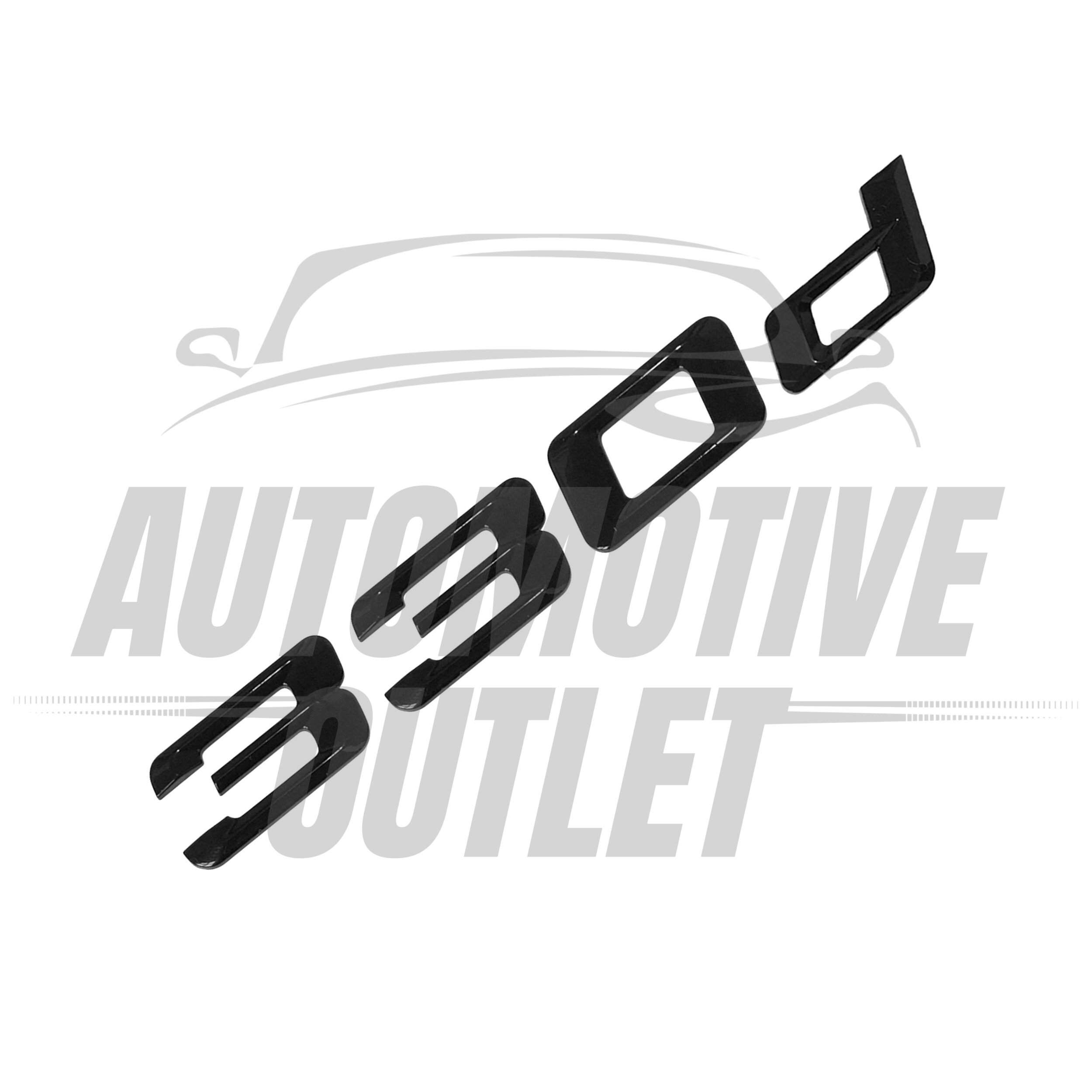 330d-GB Lettering Rear Boot Lid Trunk Badge Emblem For BMW 3 Series, Gloss Black 3