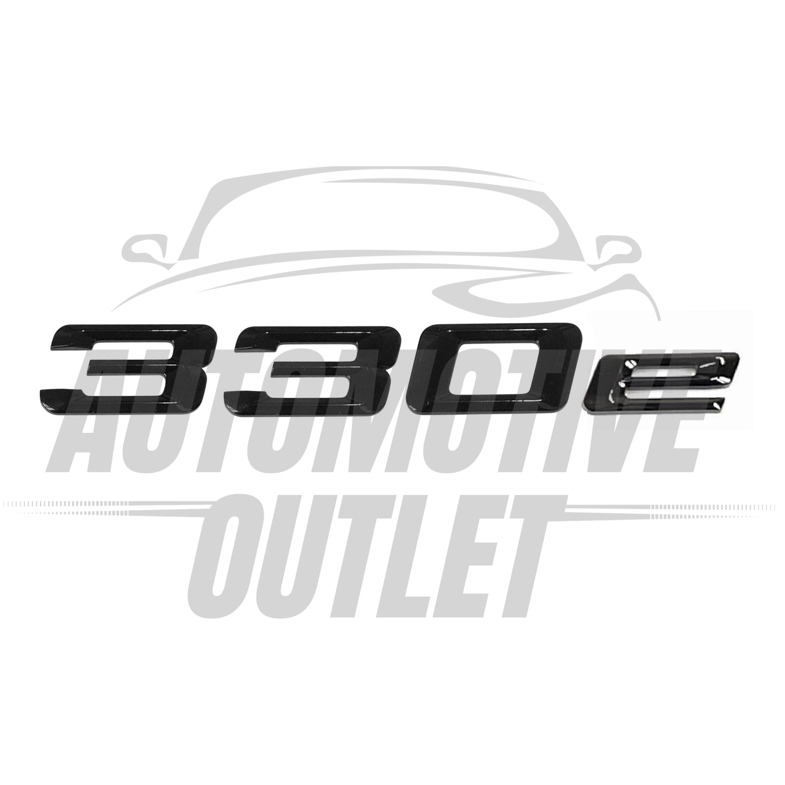 330e-GB Lettering Rear Boot Lid Trunk Badge Emblem For BMW 3 Series, Gloss Black 2