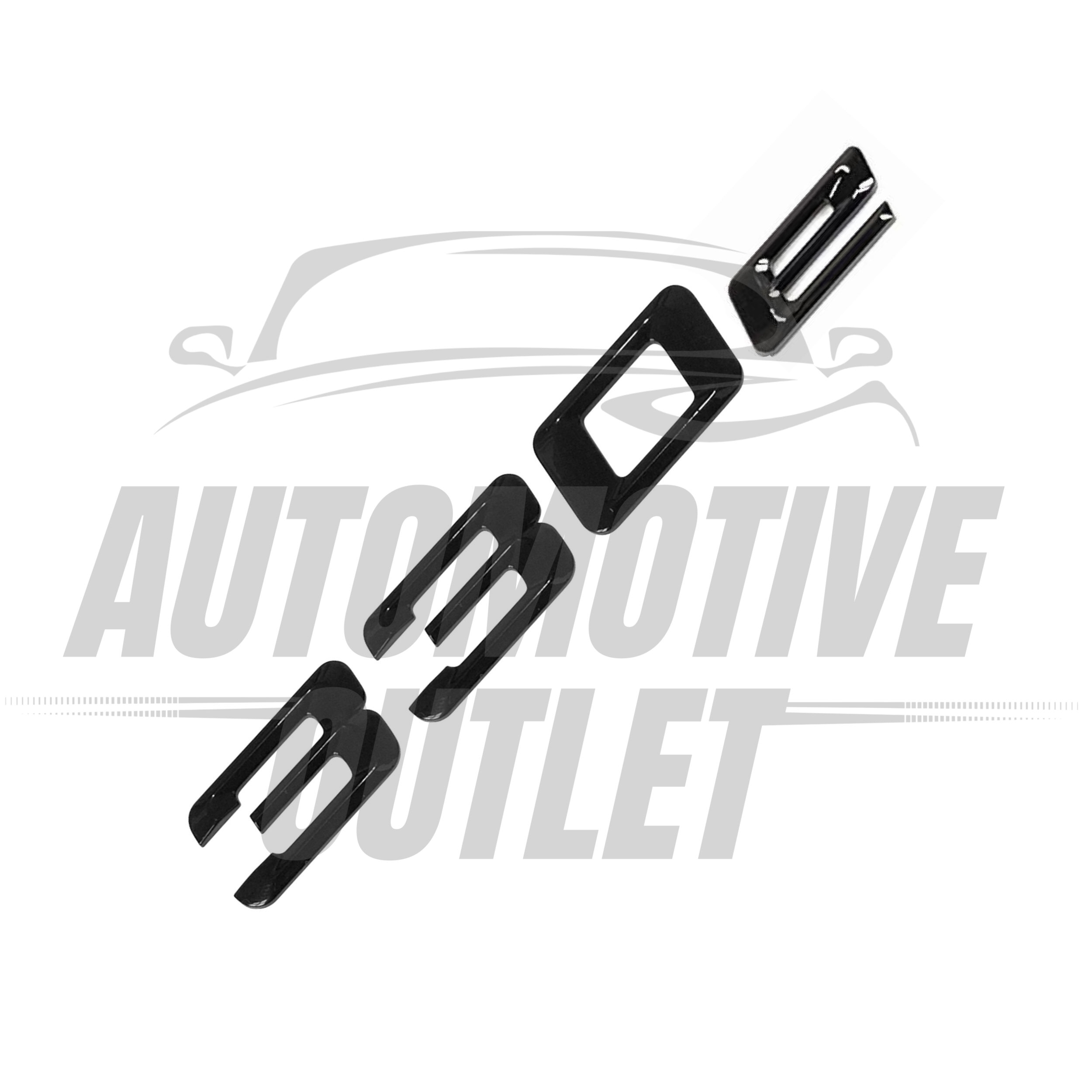 330e-GB Lettering Rear Boot Lid Trunk Badge Emblem For BMW 3 Series, Gloss Black 3