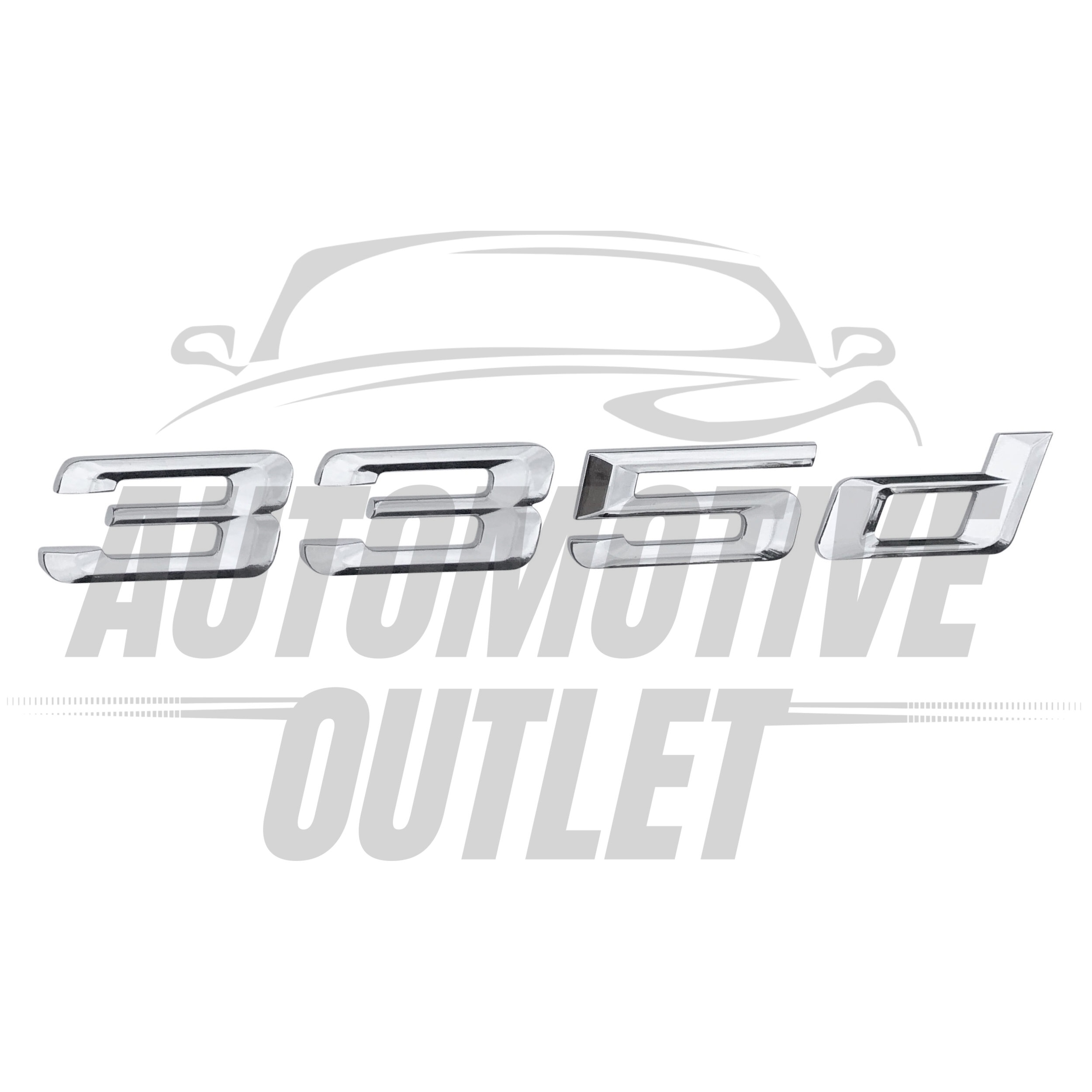 335D-CH Lettering Rear Boot Lid Trunk Badge Emblem For BMW 3 Series, Chrome 2