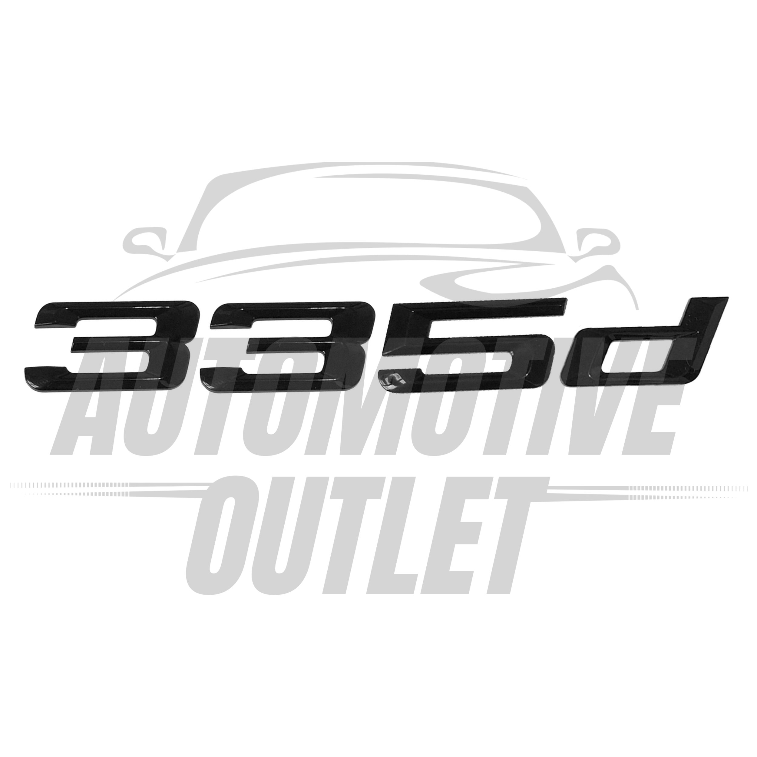 335d-GB Lettering Rear Boot Lid Trunk Badge Emblem For BMW 3 Series, Gloss Black 2