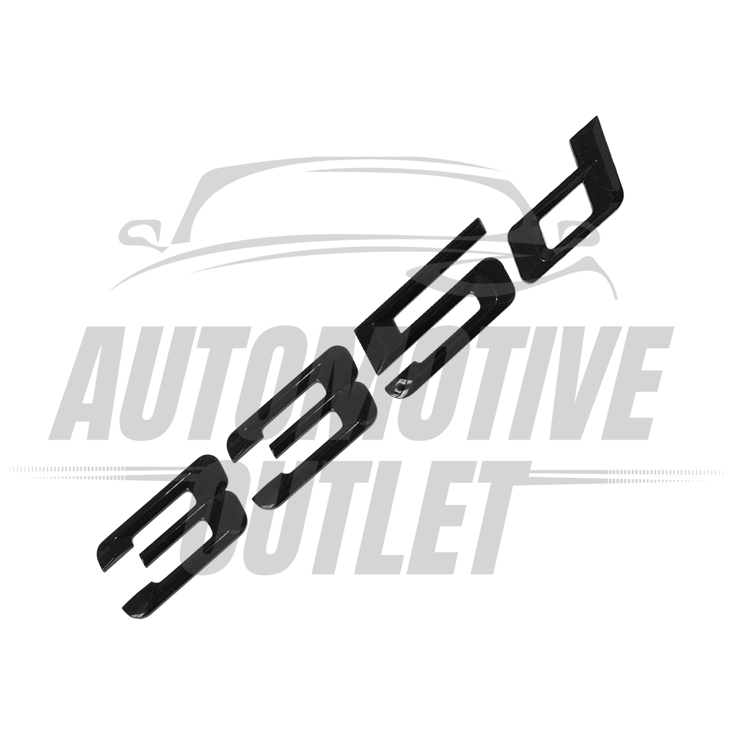 335d-GB Lettering Rear Boot Lid Trunk Badge Emblem For BMW 3 Series, Gloss Black 3