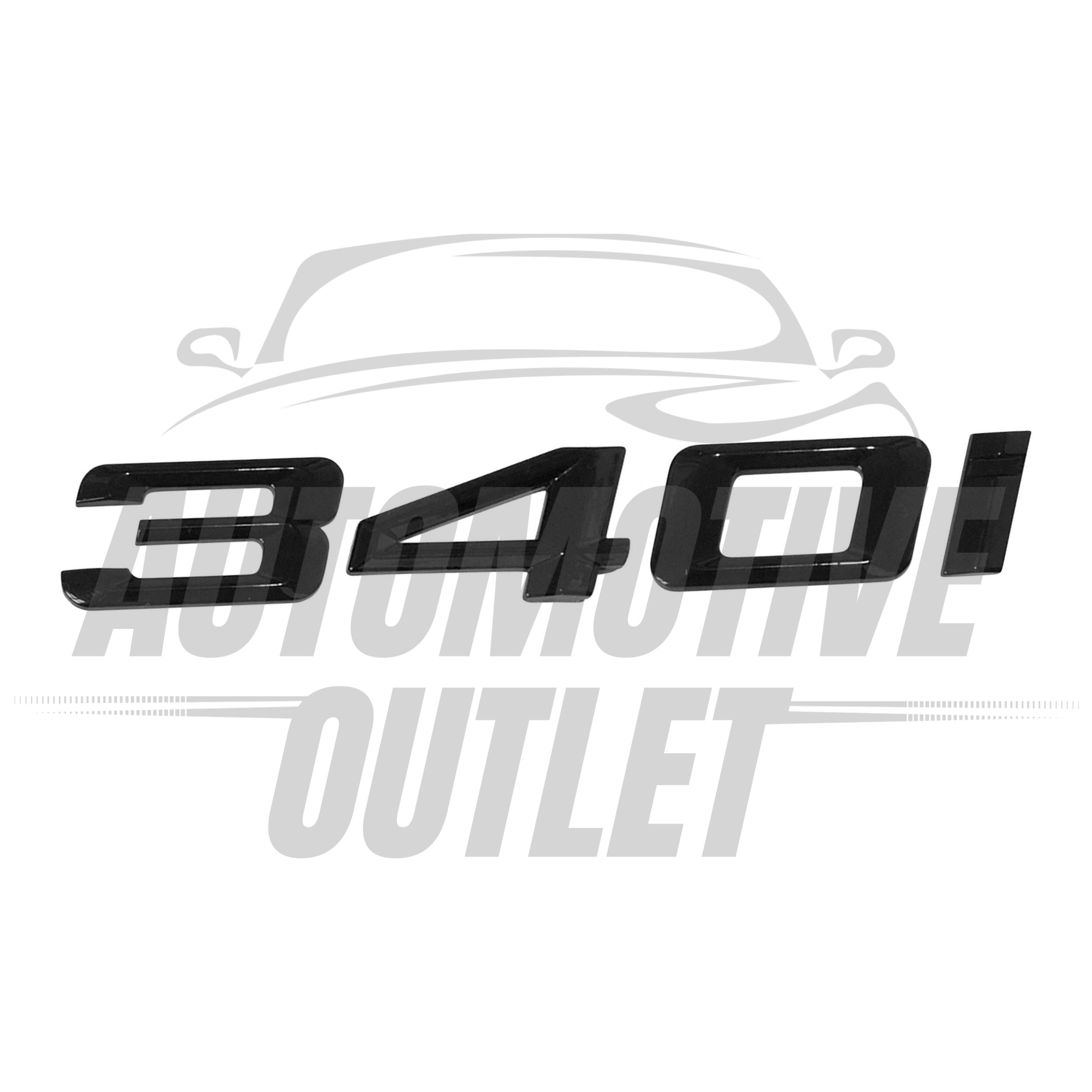 340i-GB Lettering Rear Boot Lid Trunk Badge Emblem For BMW 3 Series, Gloss Black 2