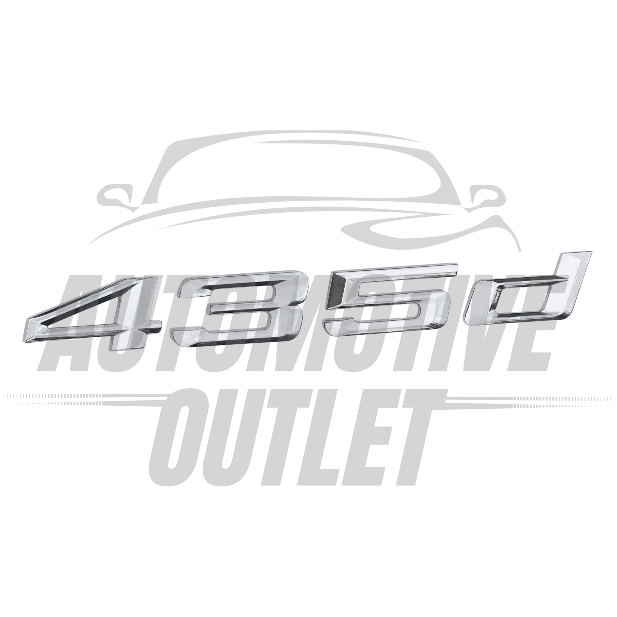 435D-CH Lettering Rear Boot Lid Trunk Badge Emblem For BMW 4 Series, Chrome 2