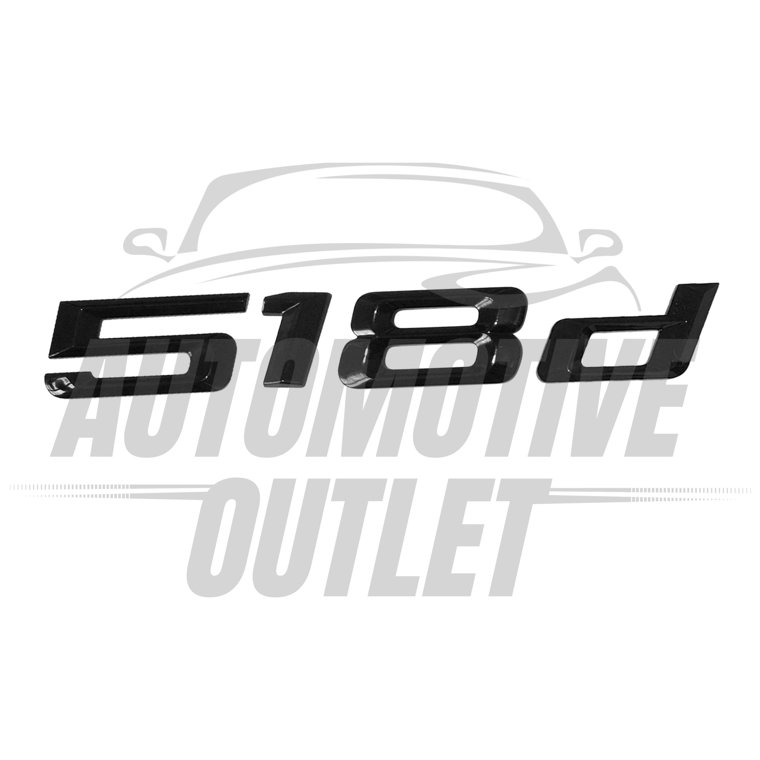518d-GB Lettering Rear Boot Lid Trunk Badge Emblem For BMW 5 Series, Gloss Black 2