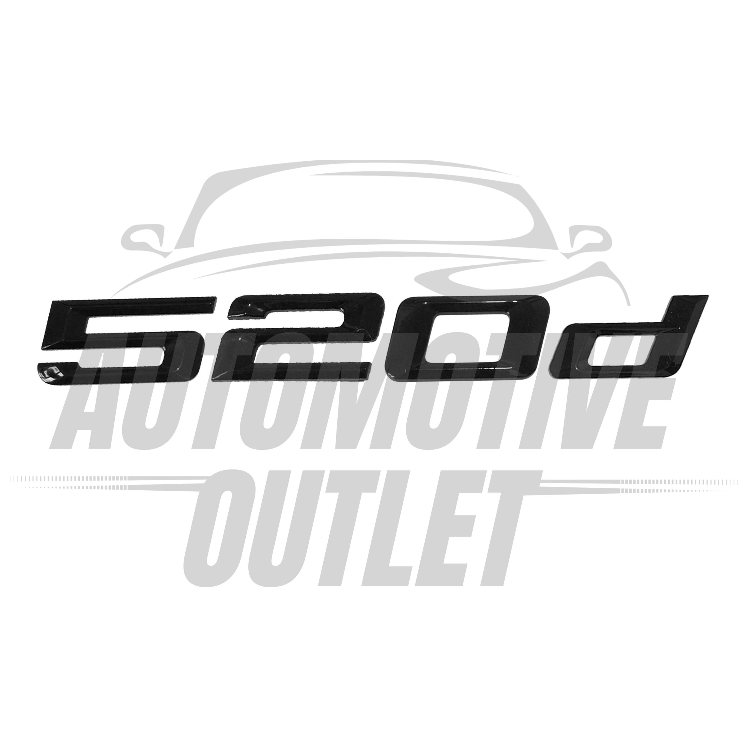 520d-GB Lettering Rear Boot Lid Trunk Badge Emblem For BMW 5 Series, Gloss Black 2