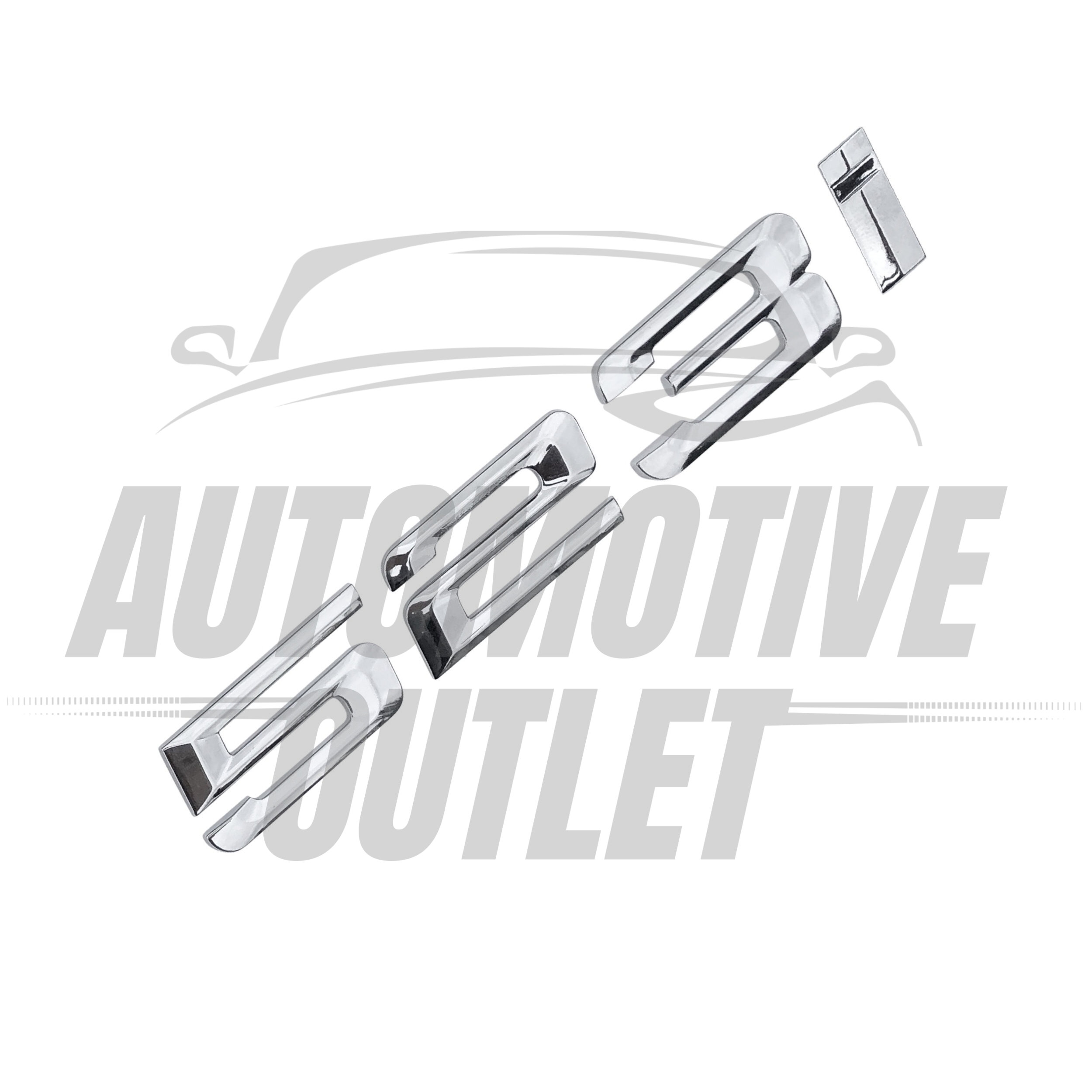 523i-CH Lettering Rear Boot Lid Trunk Badge Emblem For BMW 5 Series, Chrome 3