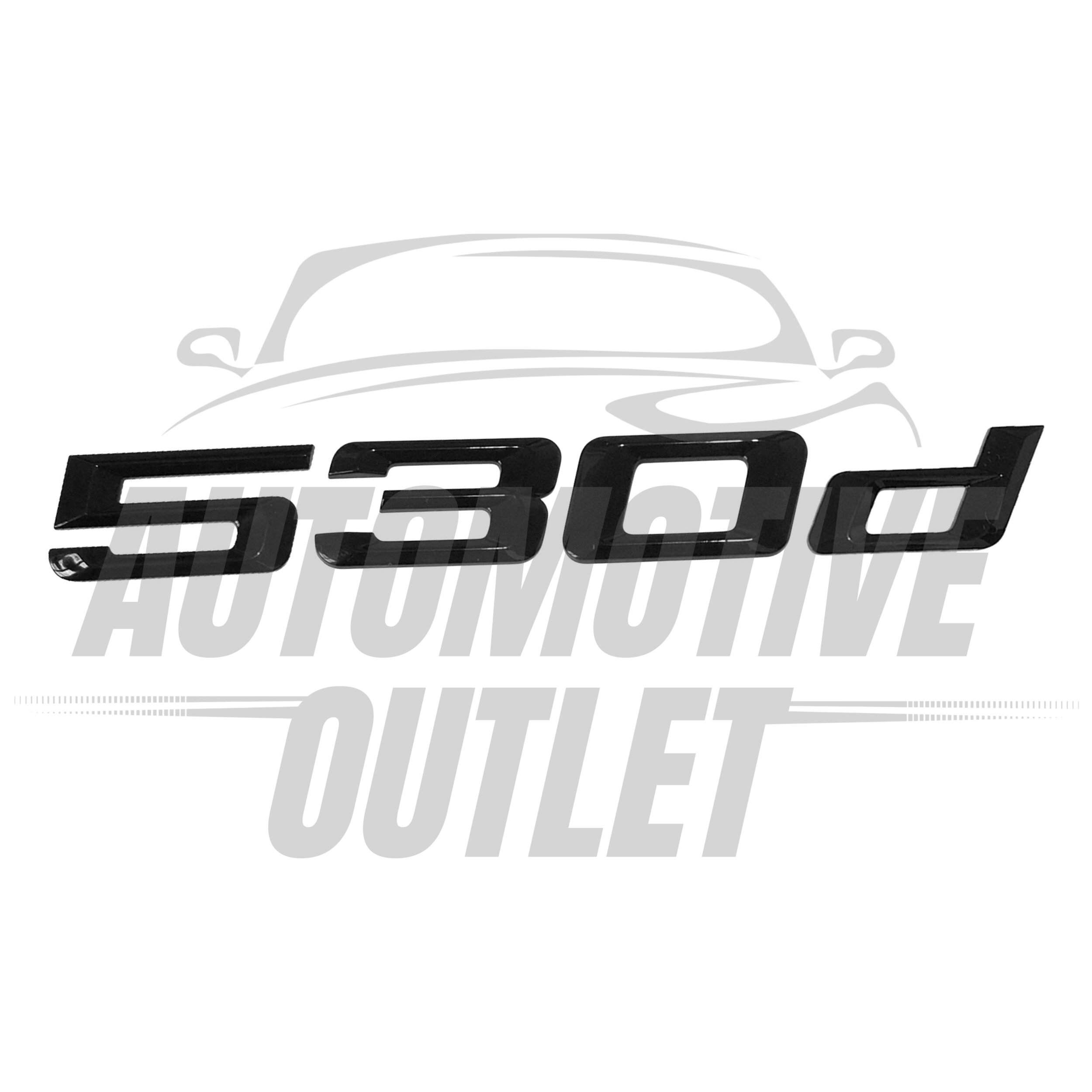 530d-GB Lettering Rear Boot Lid Trunk Badge Emblem For BMW 5 Series, Gloss Black 2