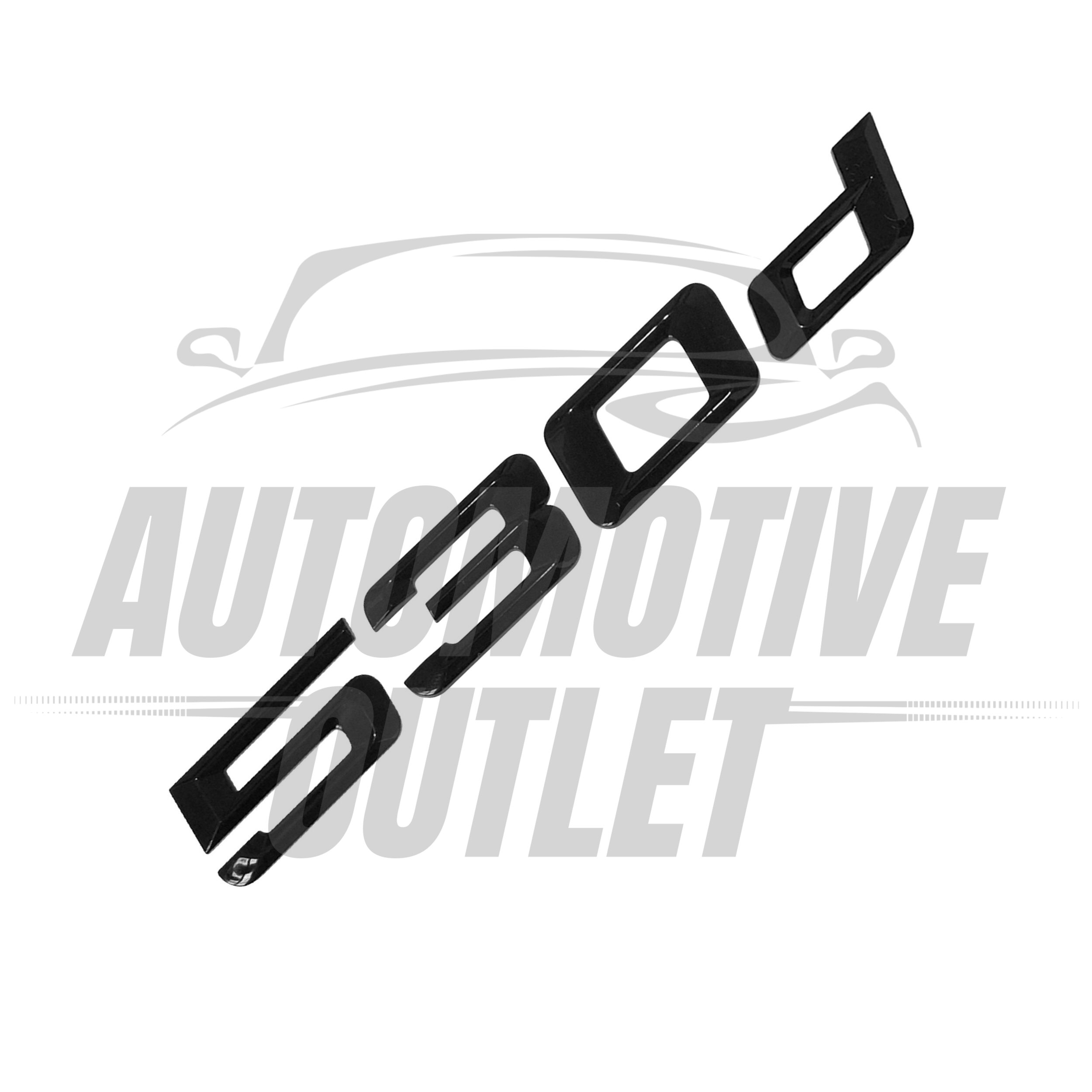 530d-GB Lettering Rear Boot Lid Trunk Badge Emblem For BMW 5 Series, Gloss Black 3