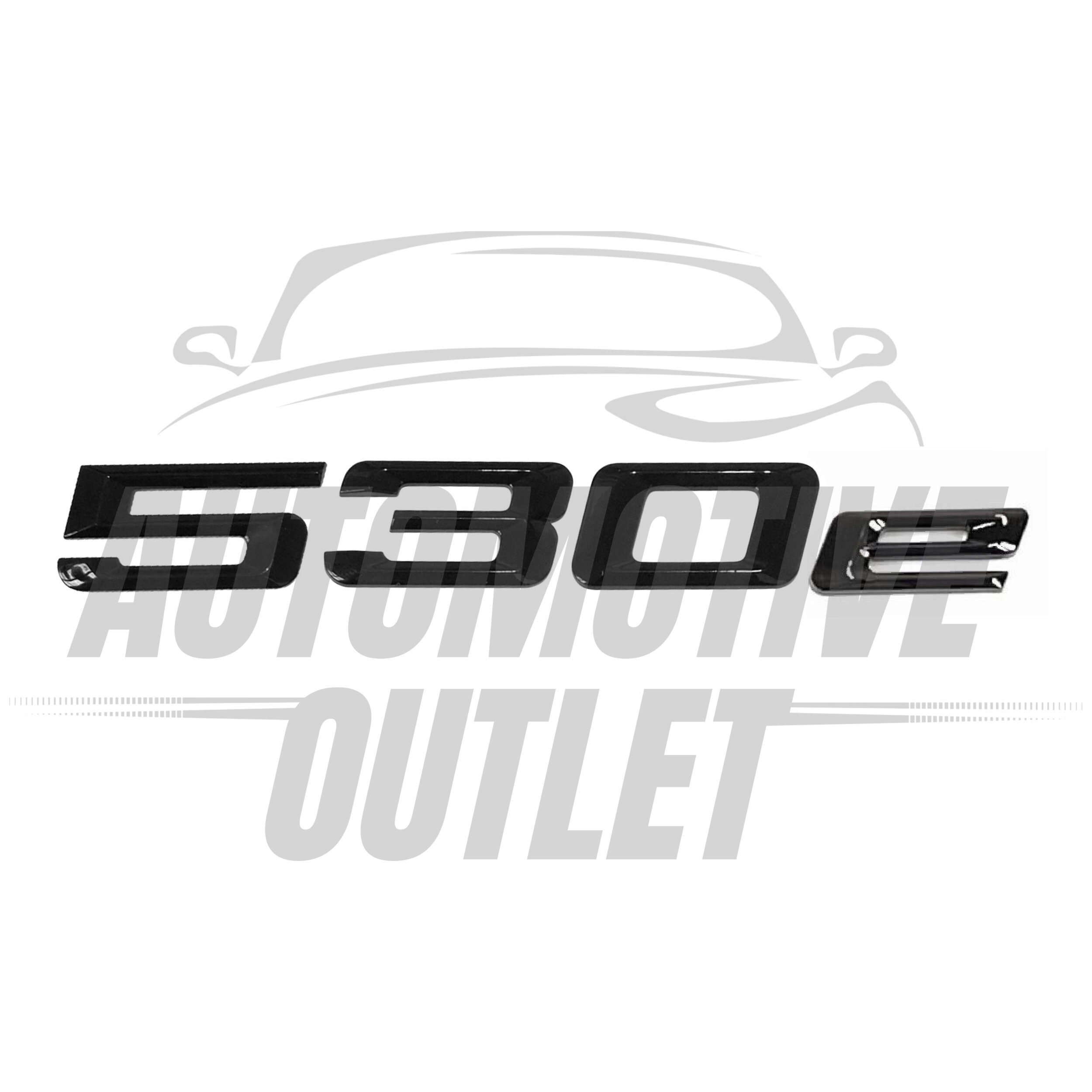 530e-GB Lettering Rear Boot Lid Trunk Badge Emblem For BMW 5 Series, Gloss Black 2
