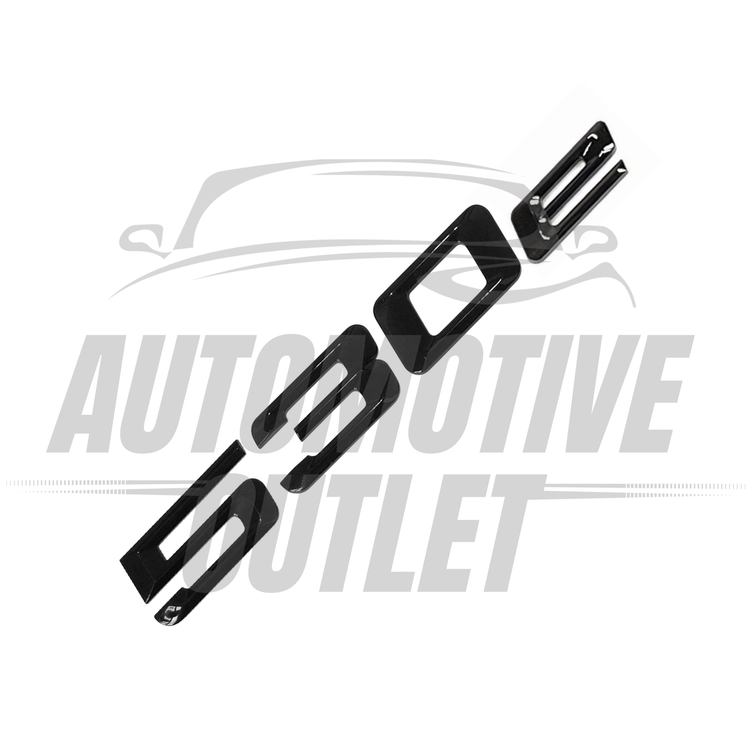 530e-GB Lettering Rear Boot Lid Trunk Badge Emblem For BMW 5 Series, Gloss Black 3